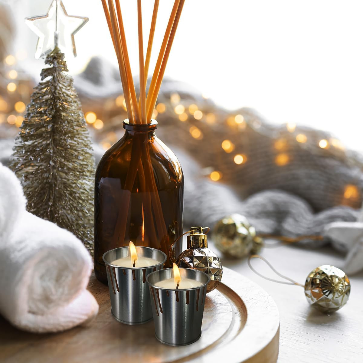 Citronella Candles 6/12 Pack, Outdoor Indoor Scented Candles with Pure Citronell