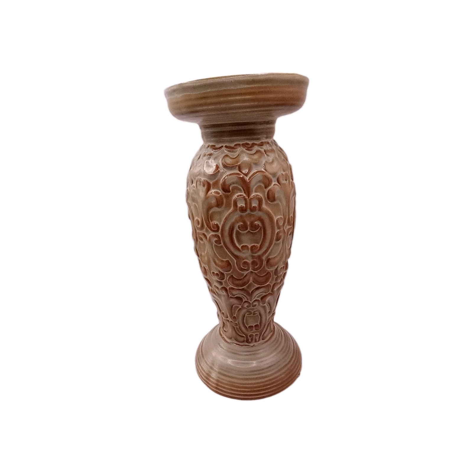 Biltmore Inspirations Pillar Candle Holder Brocade Collection 10 By 4 3/4 in