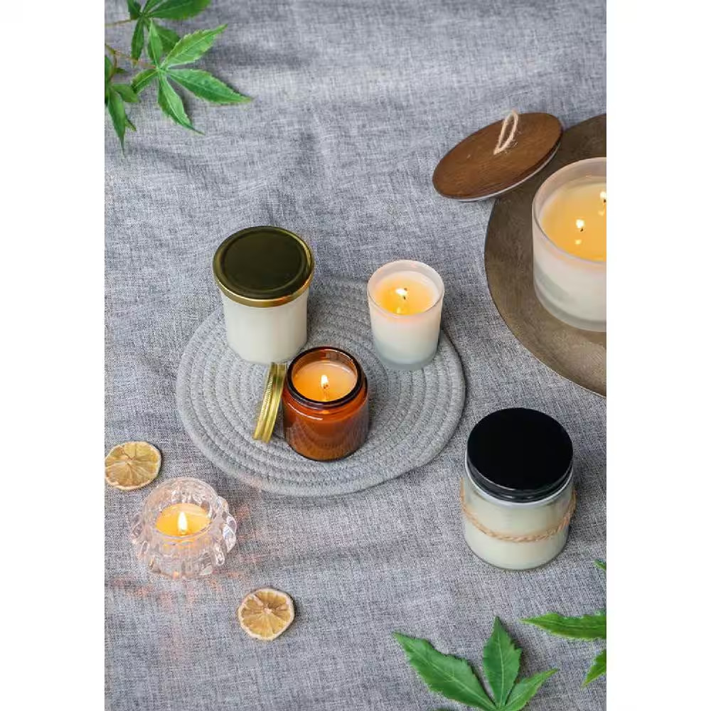 5.2 Oz. White Earl Grey Scented Soy Wax Candles – 28-Hours – (Set of 9)