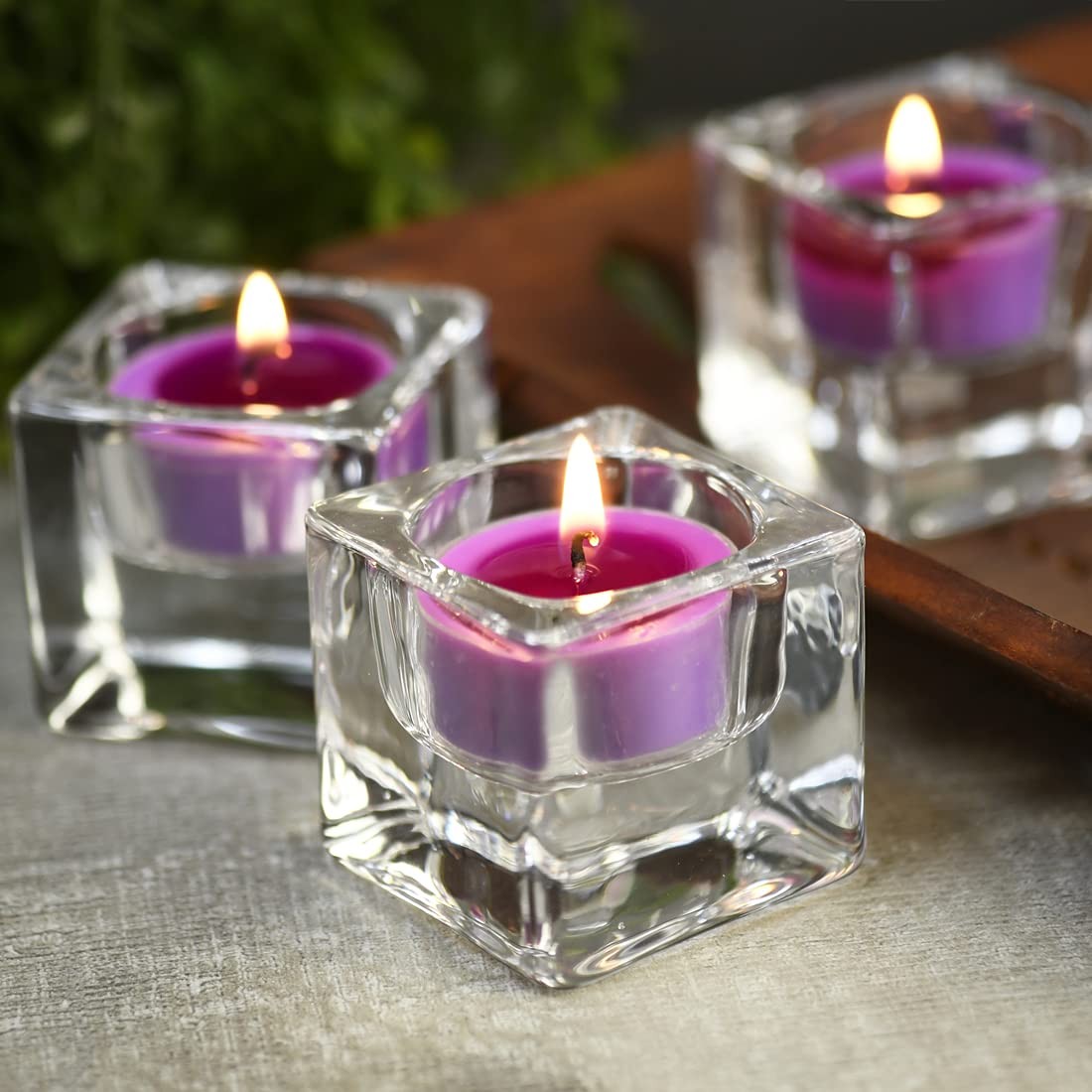 Scented Soy Wax Tealight Candles Bulk, Lavender Aromatherapy Candle for Stress R
