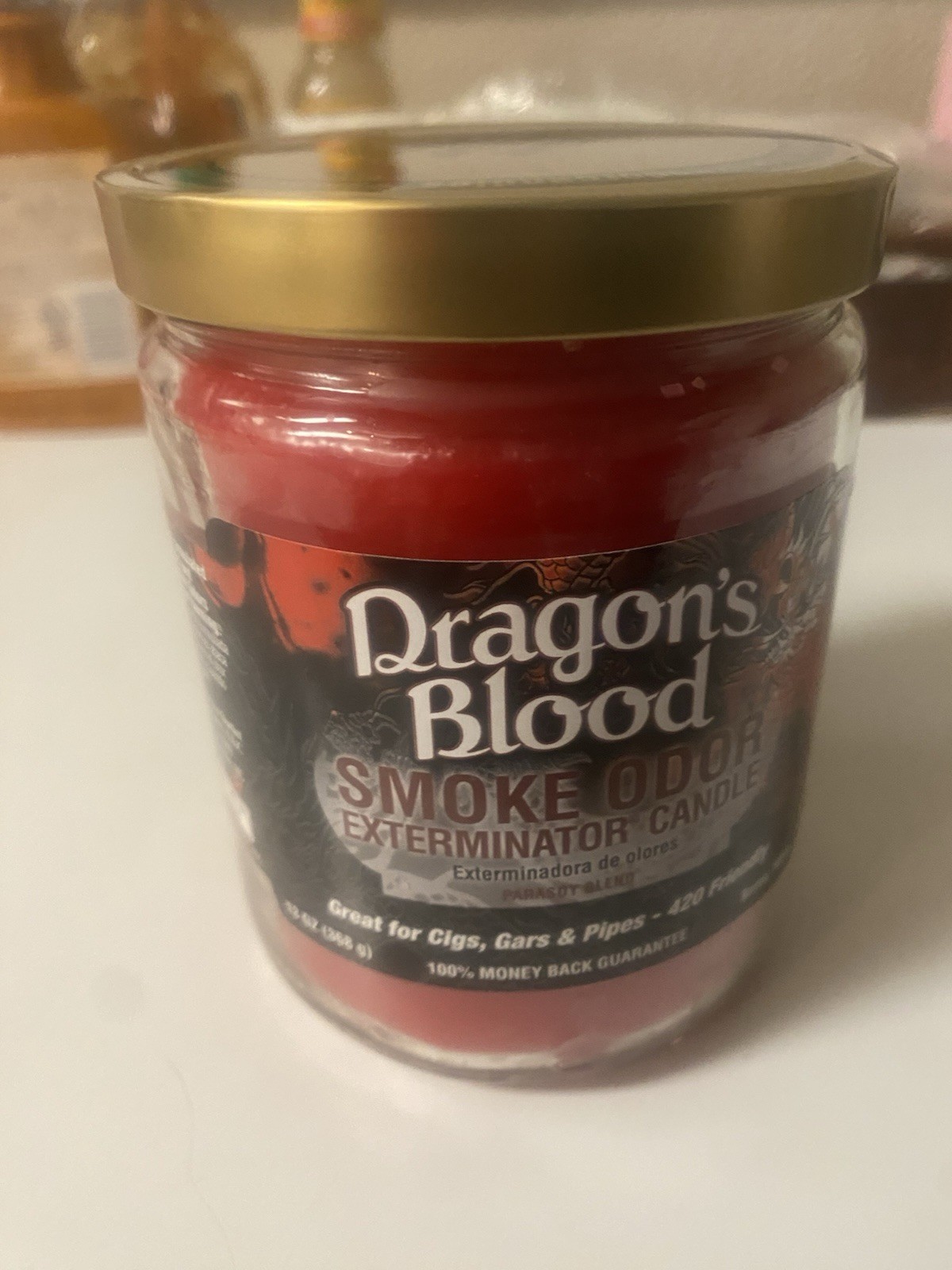 Dragon Blood Jar Candle Scented Smoke Odor Exterminator
