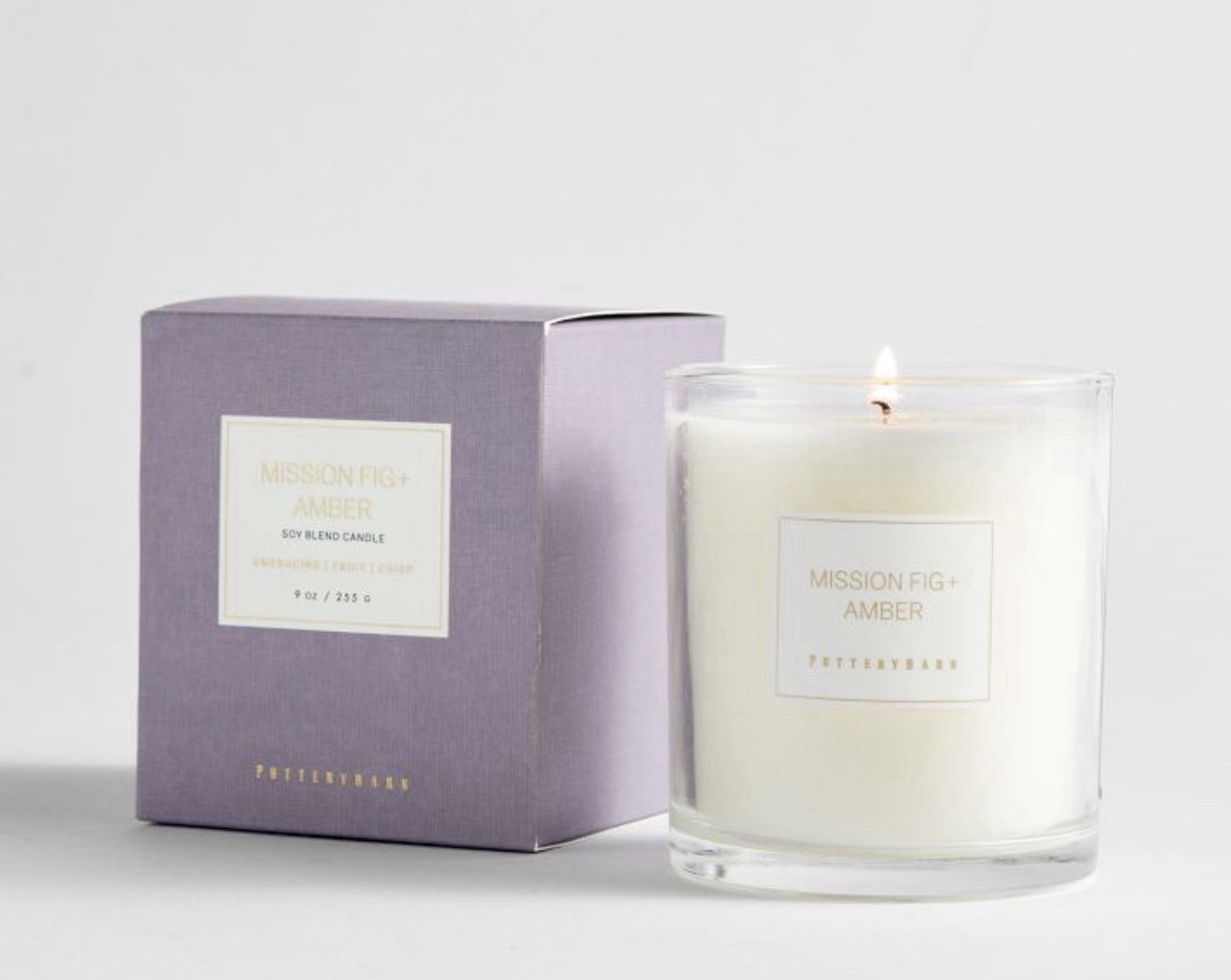 Pottery Barn Signature Collection-Mission Fig & Amber Scent Candle ~ 9 oz.