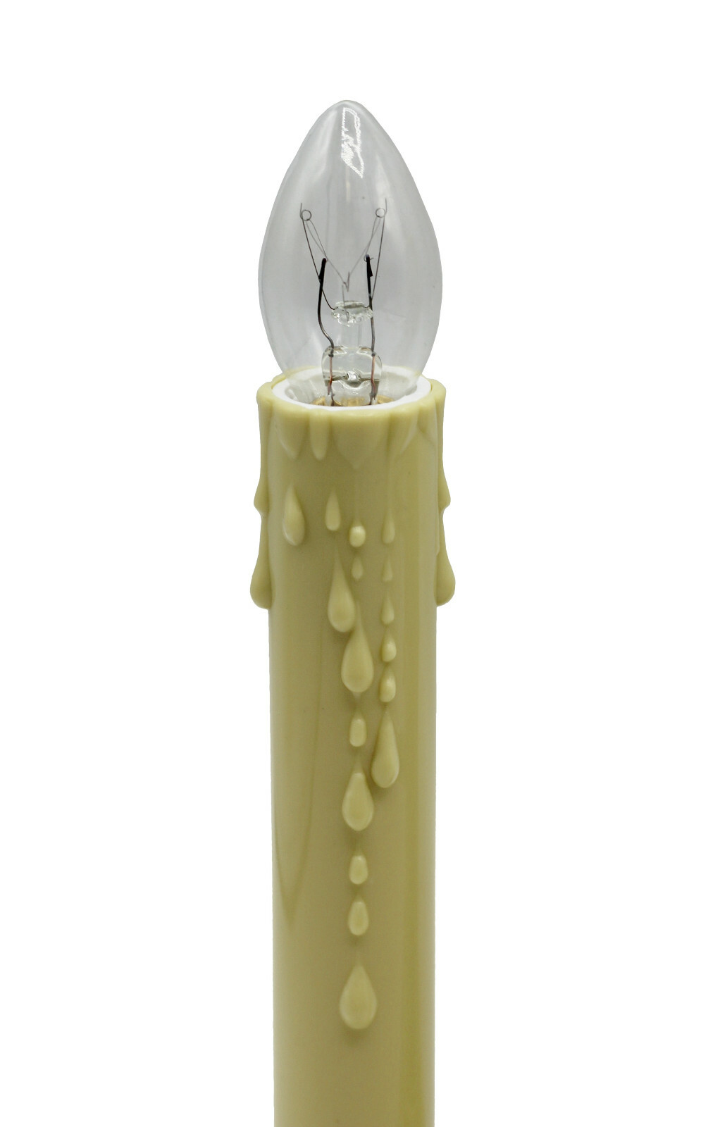 5 Light Electric Candolier Indoor Christmas Candle Lamp Ivory Plastic with Bulbs