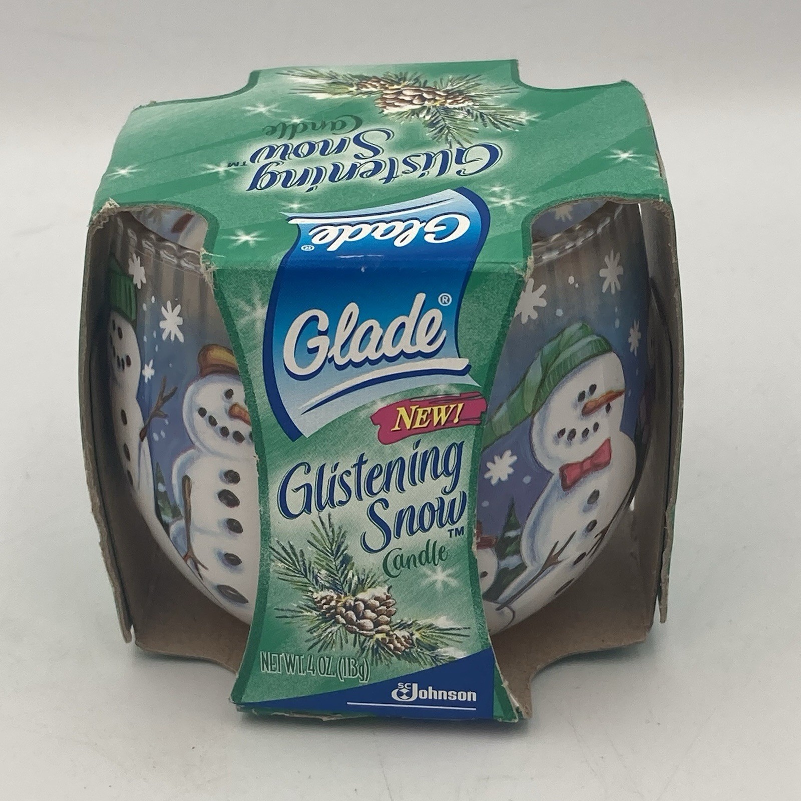 Glade Candle Christmas 2003 Gingerbread Spice Glistening Snow Apple Cinnamon