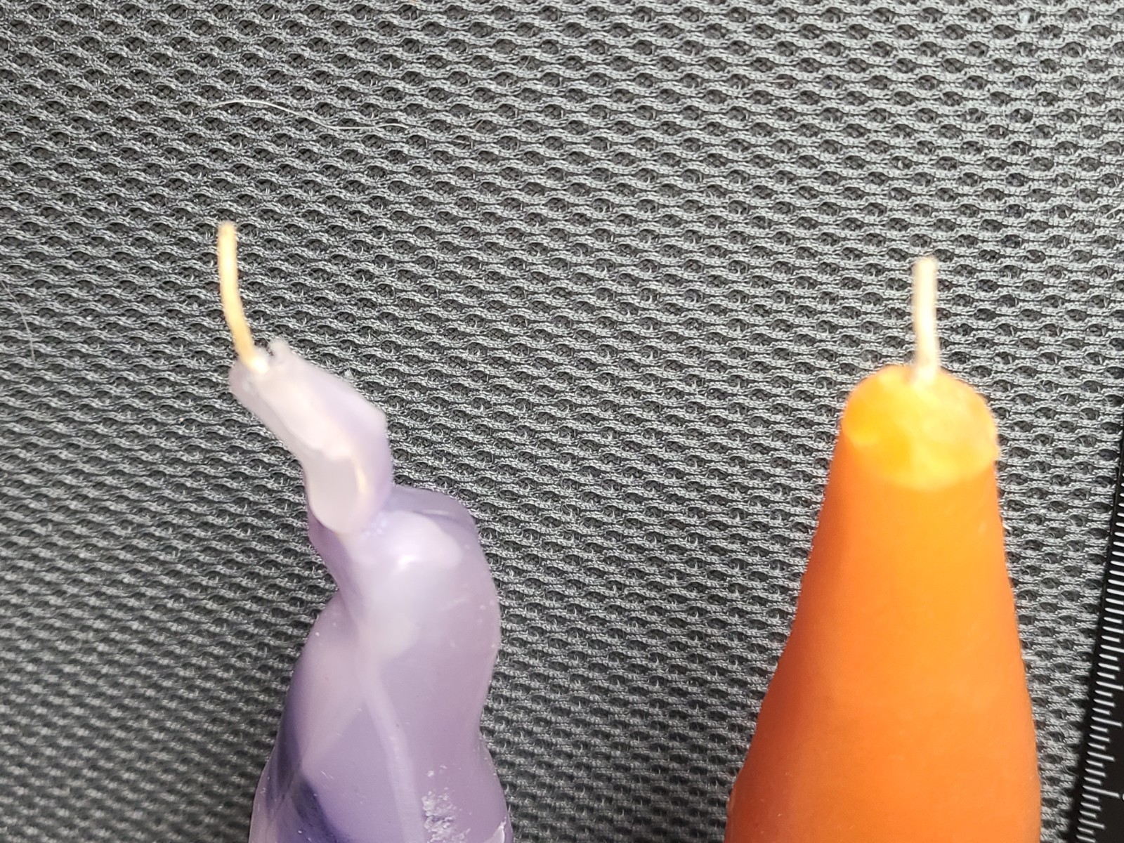 VINTAGE New UNLIT Pair of Candles CHRISTMAS ELF GNOME & WIZARD w/ RAINBOW 7.5″
