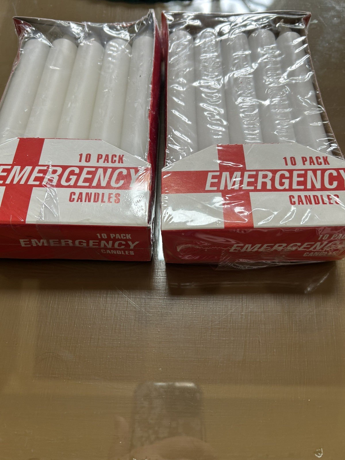 2 packages of new, sealed 10 Pack Emergency Candles Sealed. 20 candles total