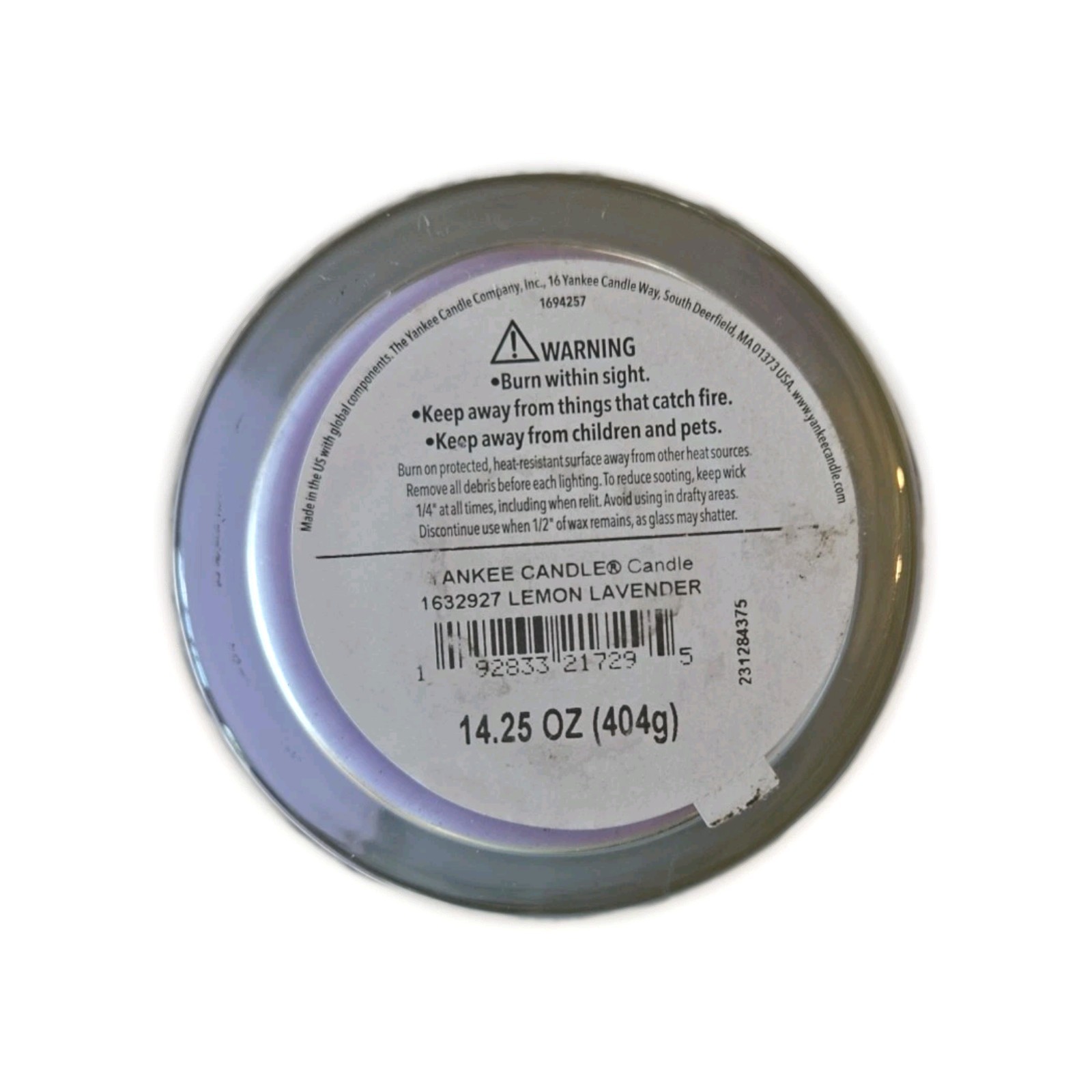Yankee Candle Lemon Lavender Signature Medium Pillar Candle 14.25oz