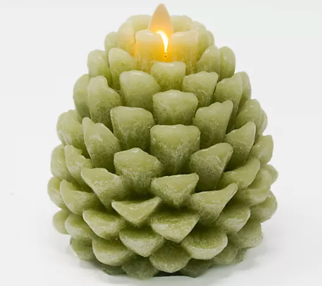 Luminara 4.5″ Tall Pinecone Figural Flameless Candle