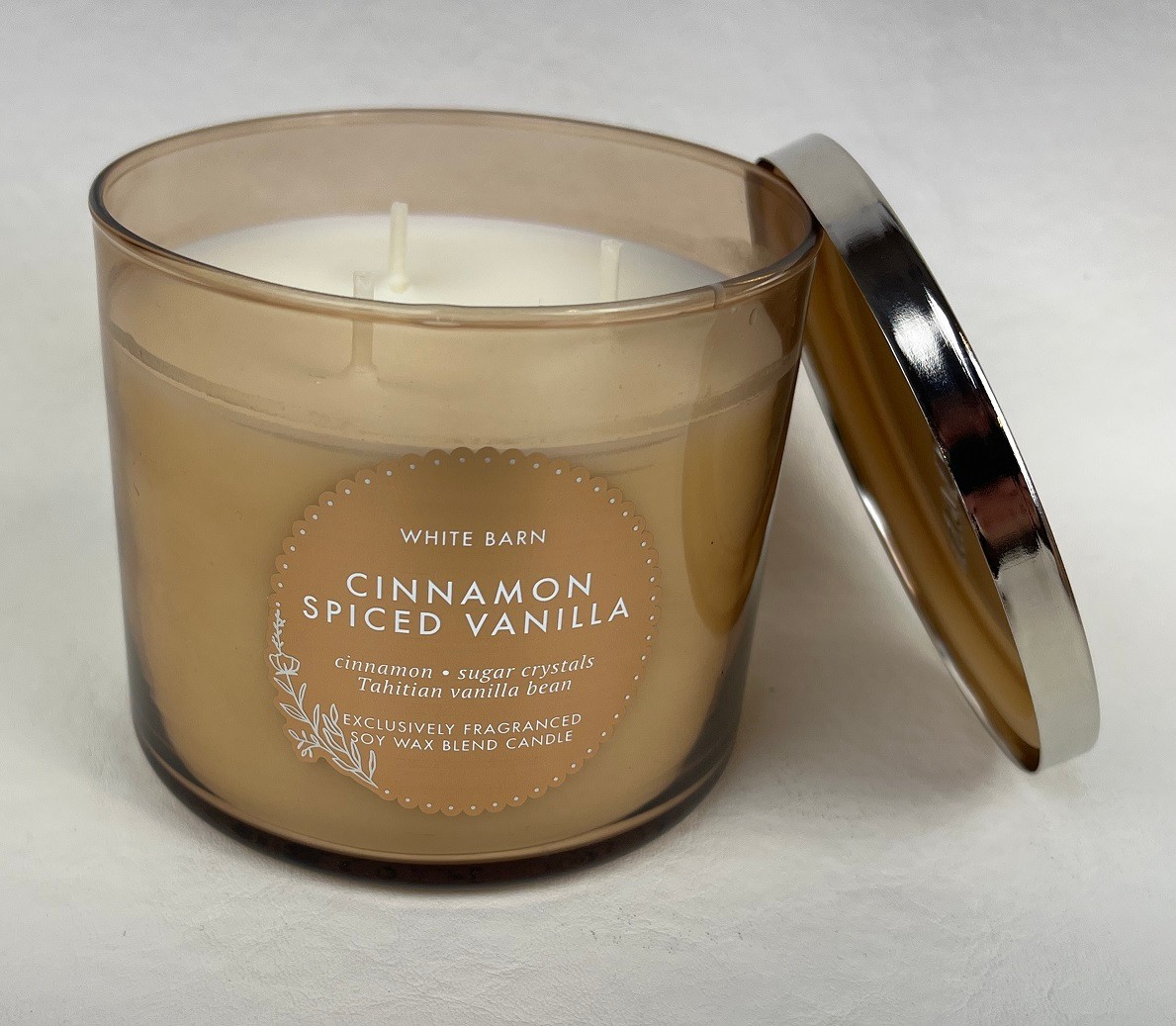 Lot of 2 Bath & Body Works Cinnamon Spiced Vanilla 3 Wick Large Scented Candles