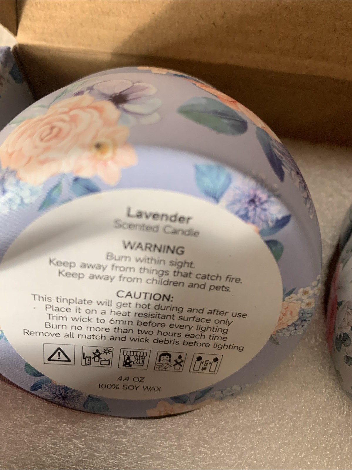 Scented Candles Set, 17.6 Oz 4 Pk Home Scented Candles, 100-120 Hours Item#899