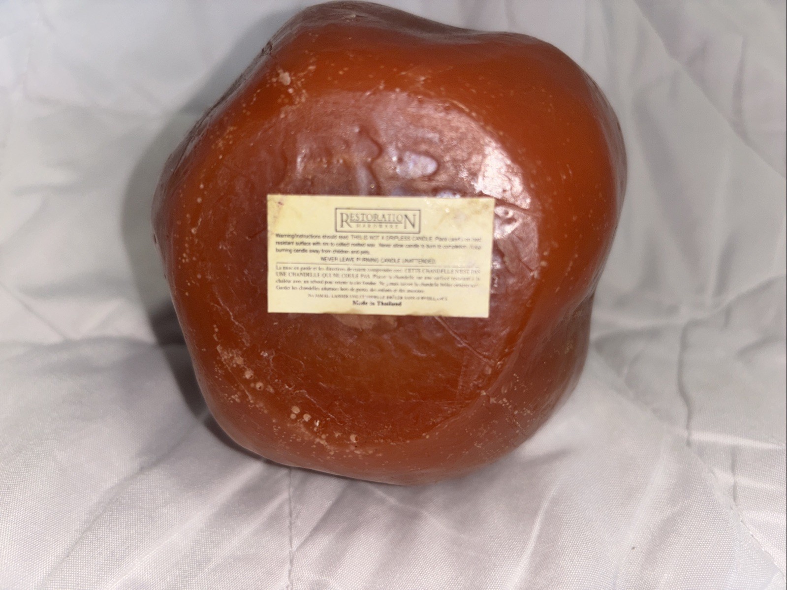 Retired NOB Restoration Hardware 6 Inch Orange Pear Made in Thailand Unused