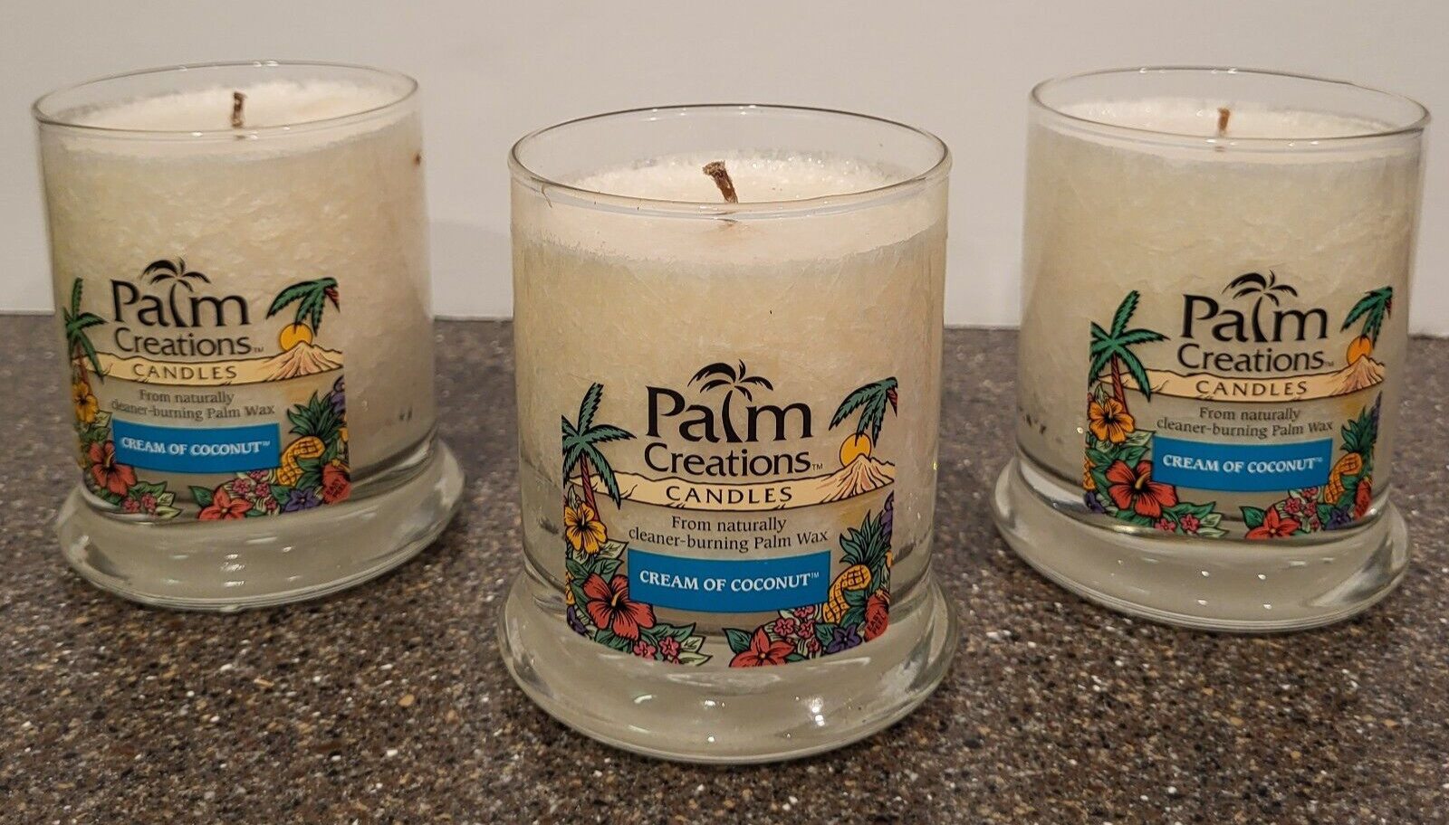 Scented Jar Candles 3-Pack 9oz Jars Cream of Coconut Nature’s Finest Spa Scents