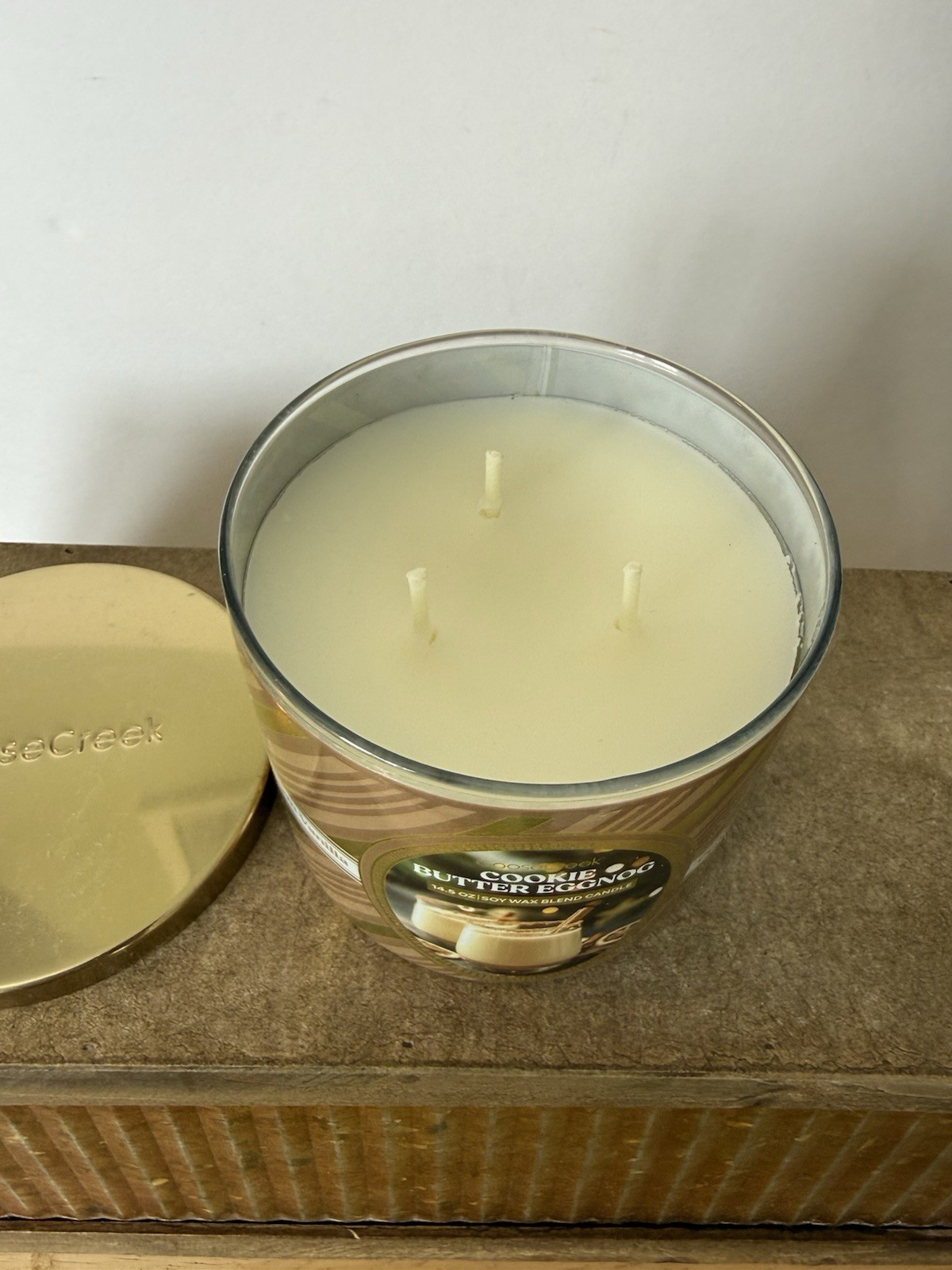 Goose Creek Cookie Butter Eggnog (Almond,Vanilla) 3 wick Candle w/Essential Oils