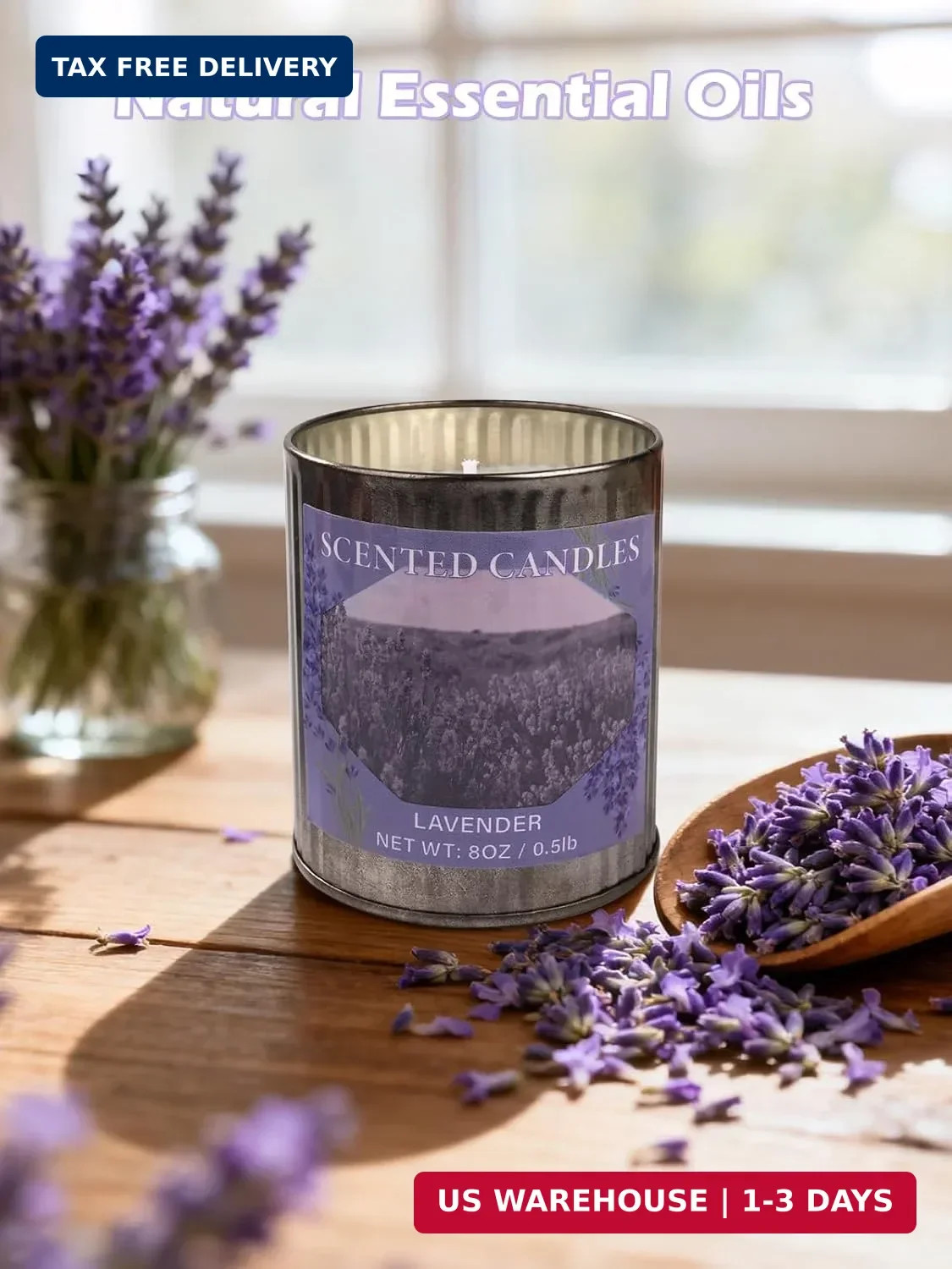 Scented Candle Gift Set, 4 Pack 32oz Soy Wax Candles Set, 200 Hour Burn Time Lon