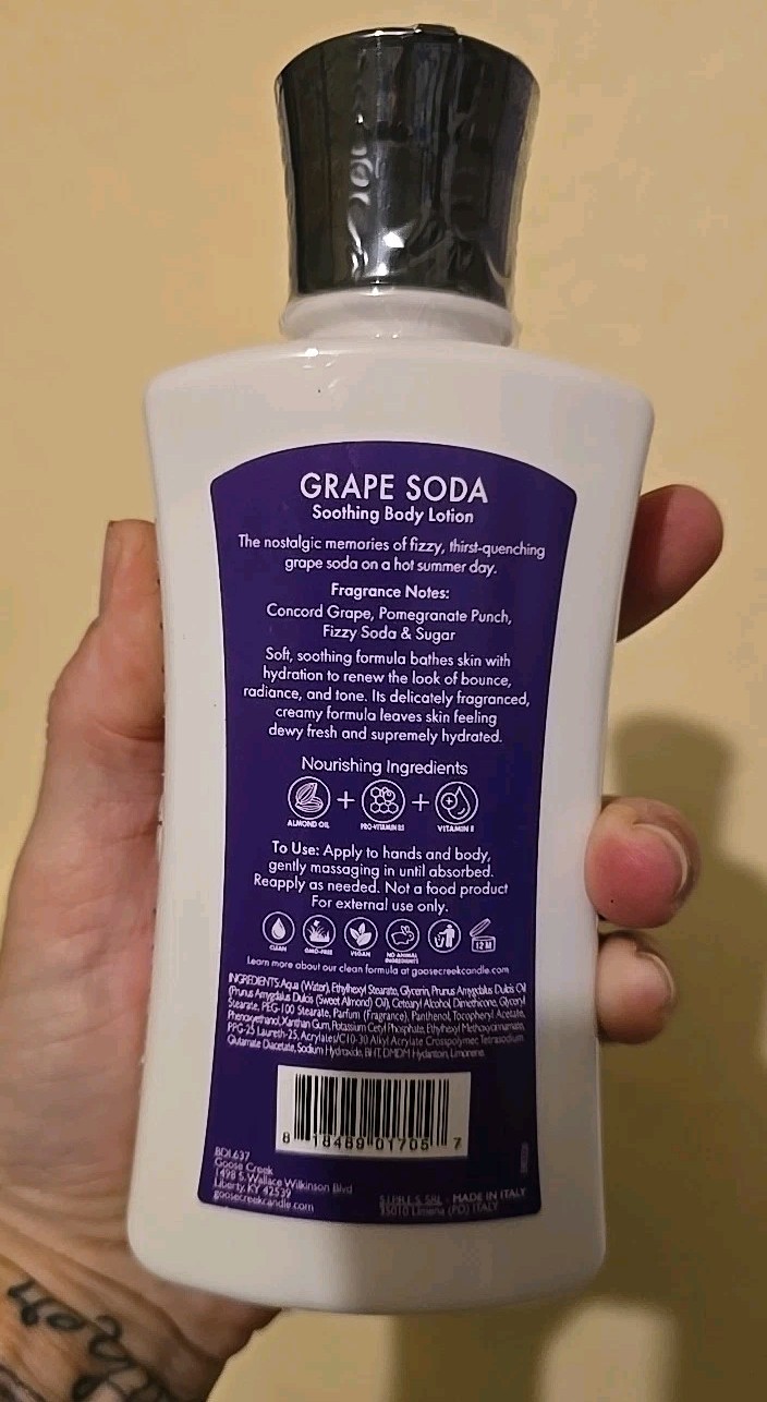 NEW Set of 3 Goose Creek Candle GRAPE SODA 🍇 BUNDLE 🍇 FULL SIZE PRODUCTS