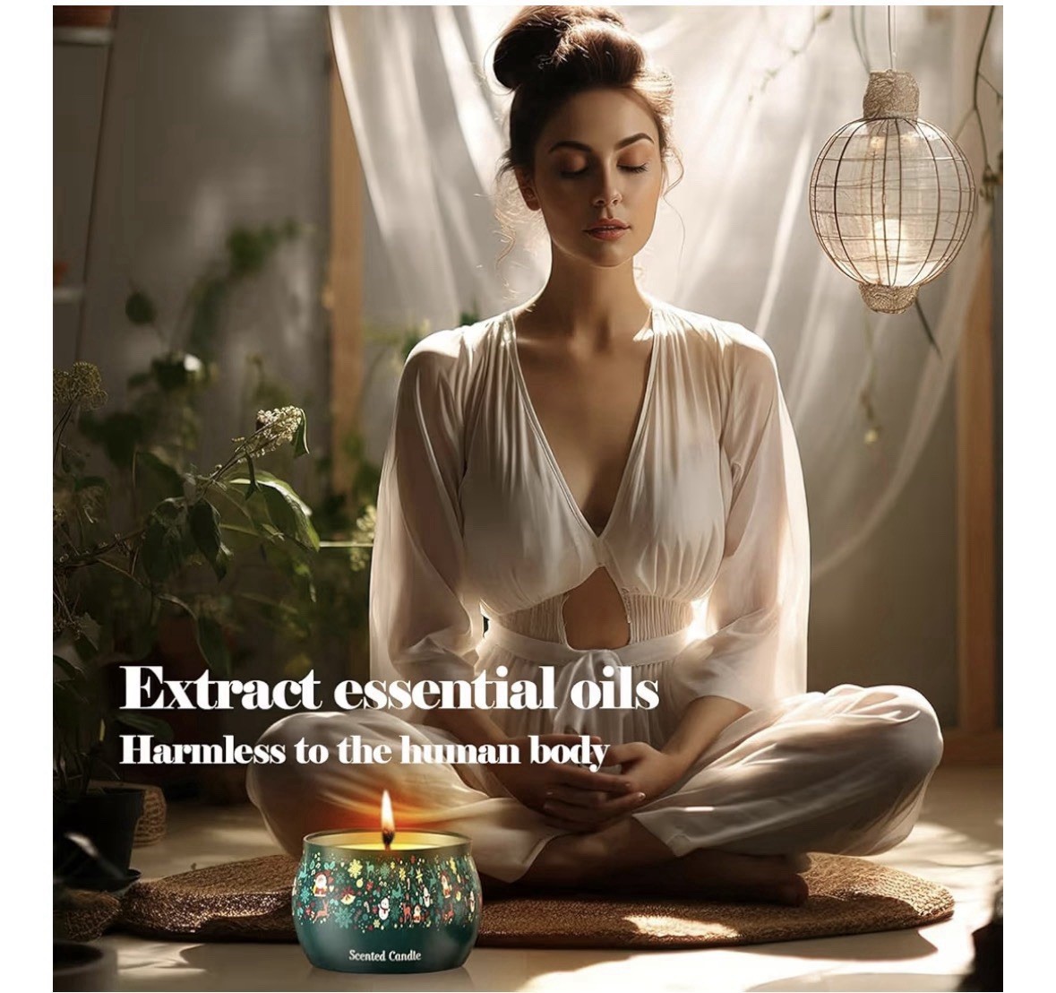 4-Pack 4.4 oz Each Aromatherapy Scented Candles Stress Relief 120 Hours Gift Set