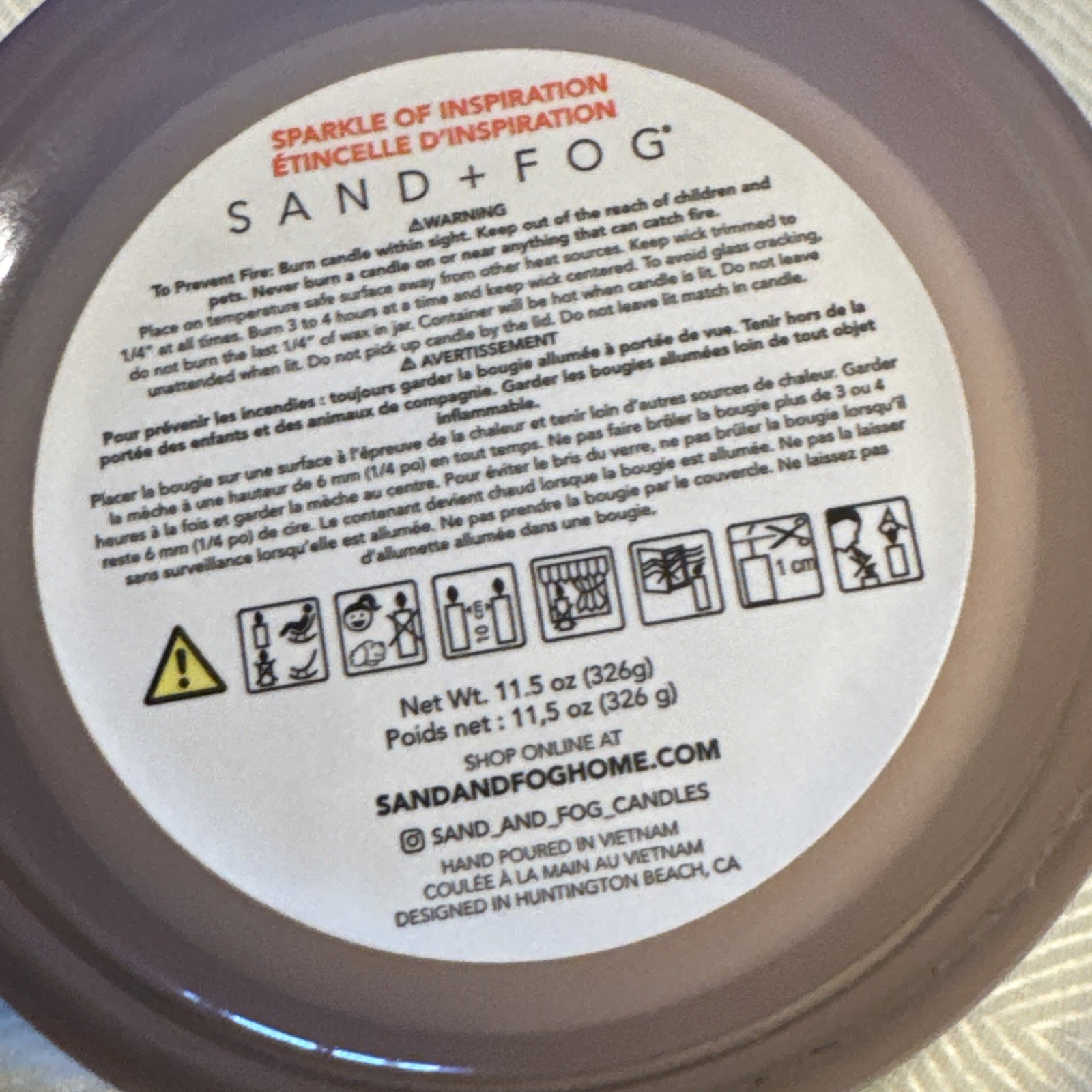 Sand + Fog “Spark of Inspiration” Scented Candle 11.5 oz