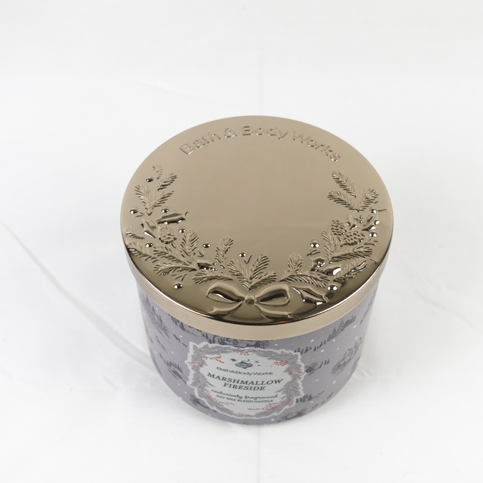Bath & Body Works Marshmallow Fireside Scented 3 Wick Large Candle 14.5 oz