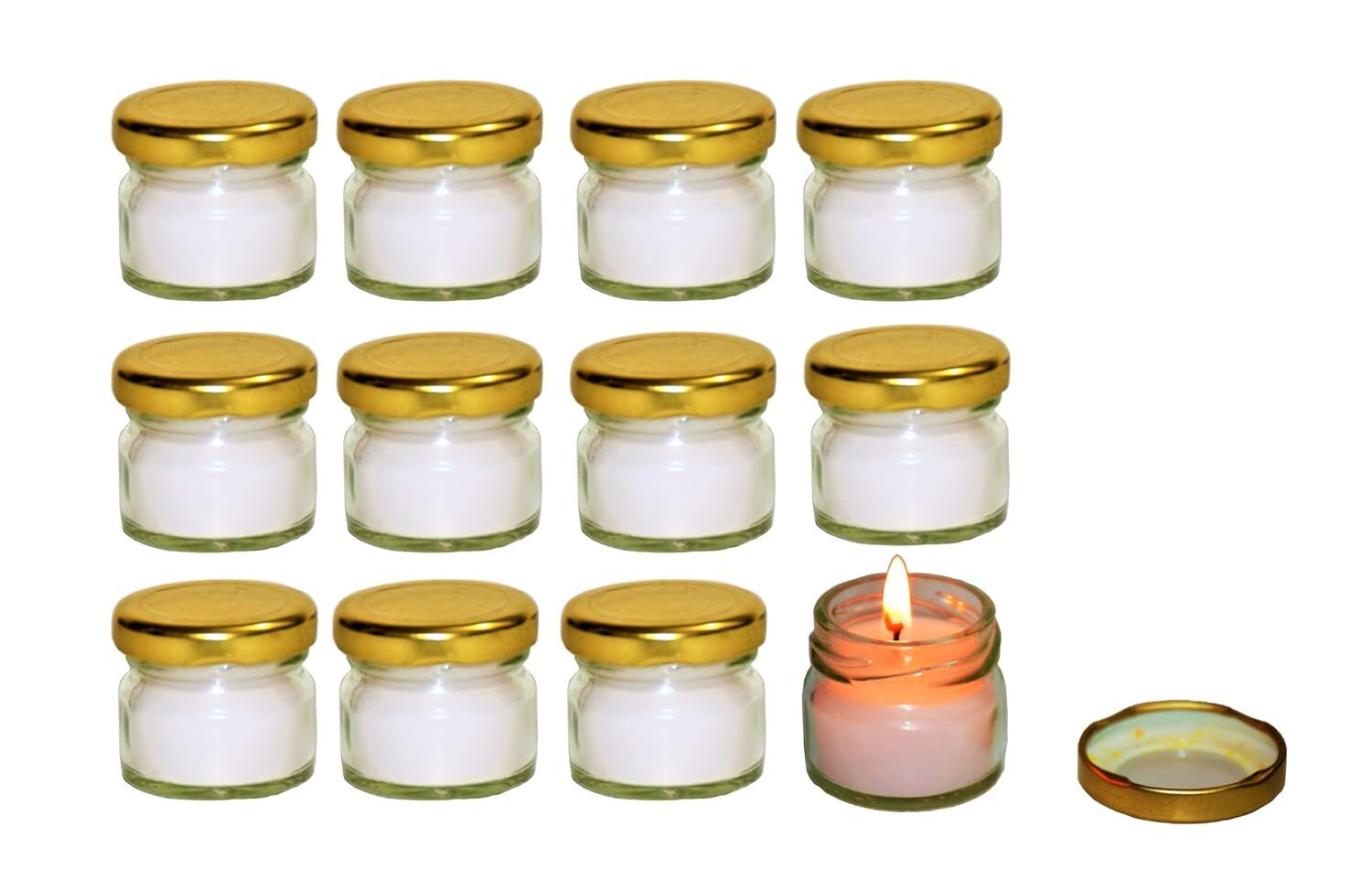 Pure Source India Mini Travel Jar Candles 30g Each 12 Pieces