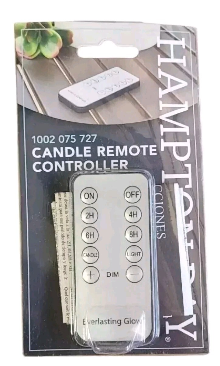 🕯️ ⭐ Hampton Bay Fireglow LED Candle 3″x4.5″ White with Remote Control
