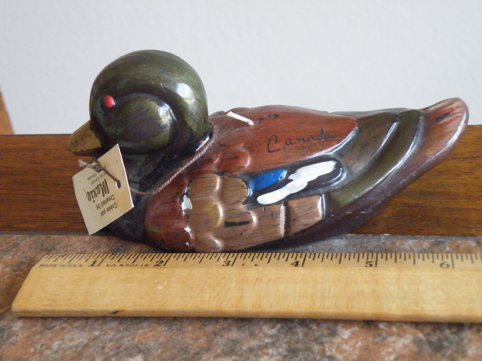 DUCK CANDLE by Maxie of Canada 6″ Long