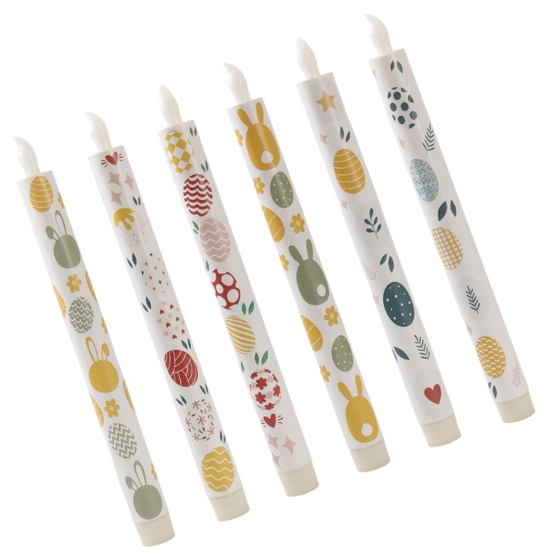 6PCS Flameless Remote for Safe Bathroom Bedroom Lighting