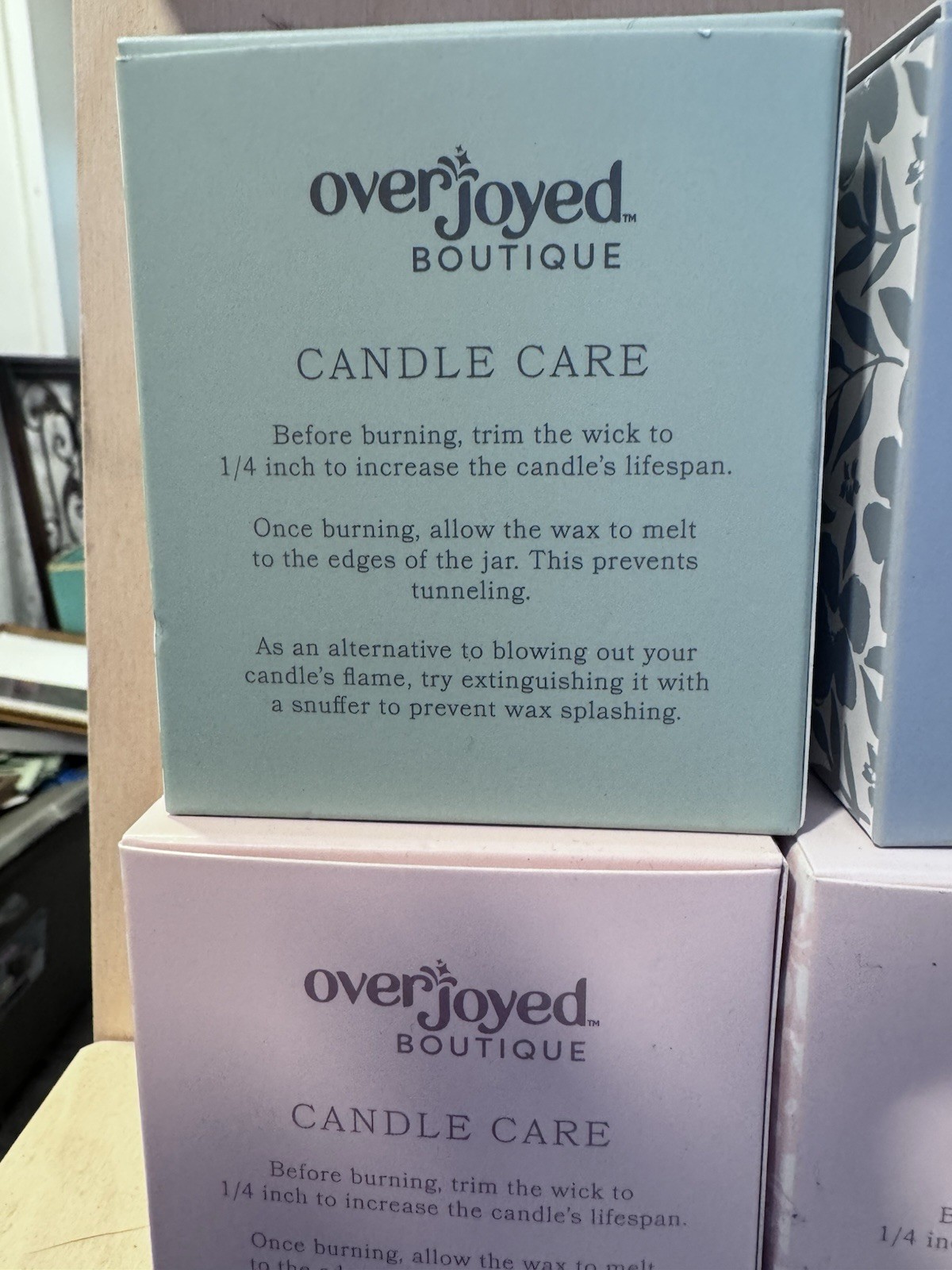 Overjoyed Boutique Candle Lot 6 SeaSalt Bergamot Magnolia Sage Aloe 4-6oz 2-20oz