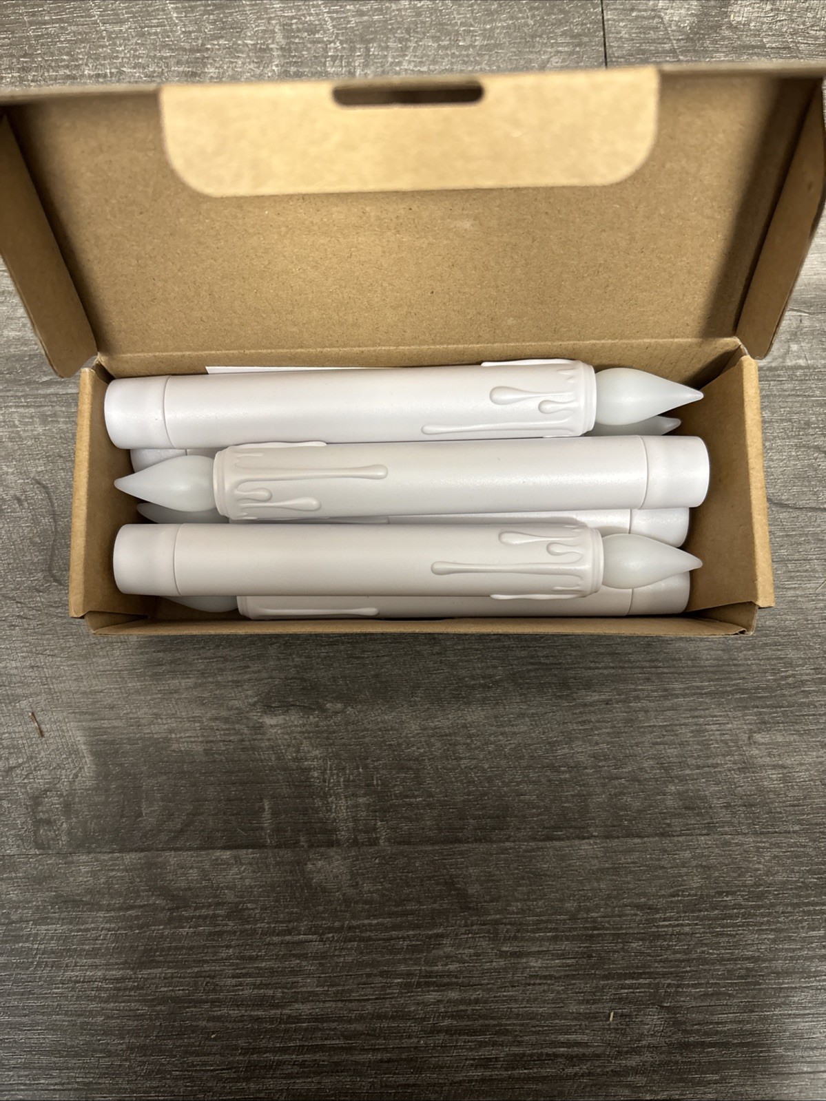 6 PCS Flickering Taper Candles LED Drip Flameless Candles, Battery Oper