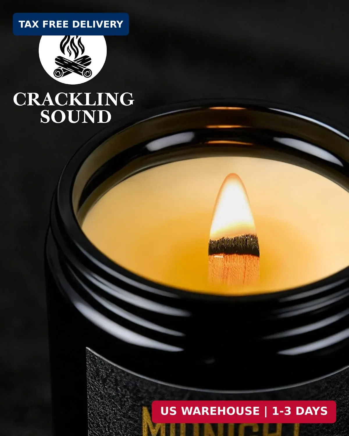 Men’s Candle Gift Set, 4 Pack Crackling Wood Wick Soy Scented Candles, 36oz M…