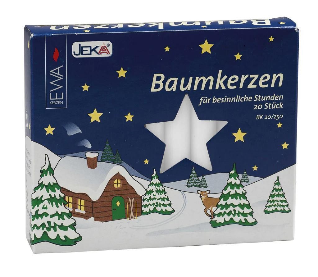 Tree Candles White, IN 20er-Pack for Tree And Deco ( Hxo ) 4 1/8×0 1/2in New