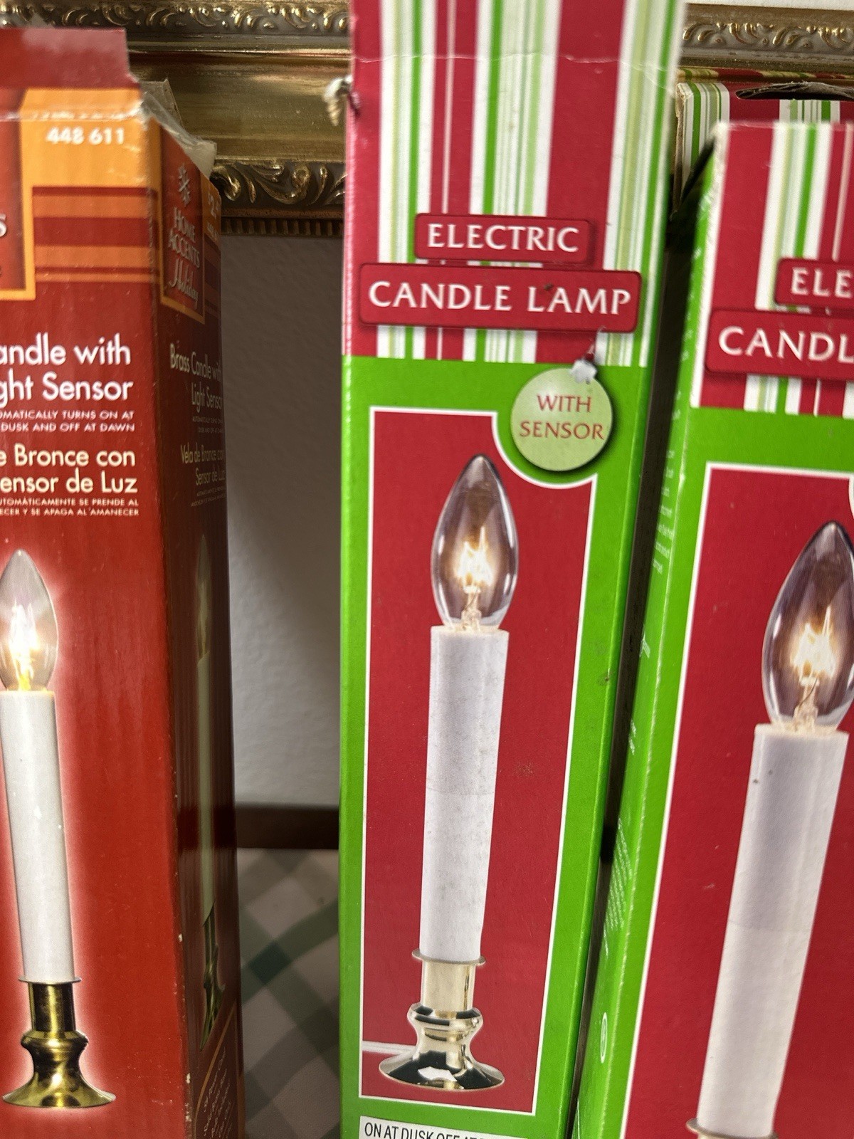 5 Electric Window Sensor Candlestick Candle Lamps Bulbs Holiday Home Christmas
