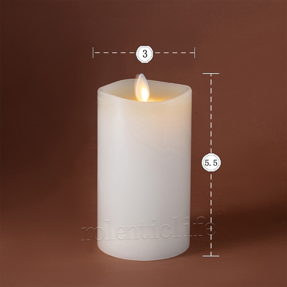 Luminara 5.5″ Flameless Pillar ivory Candles with Timer Flickering Flame Battery