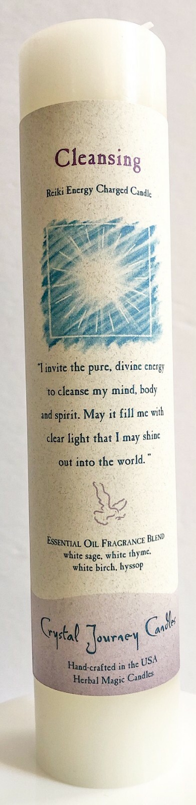 Crystal Journey Reiki Charged Candle – Herbal Magic Pillar – Free Shipping!