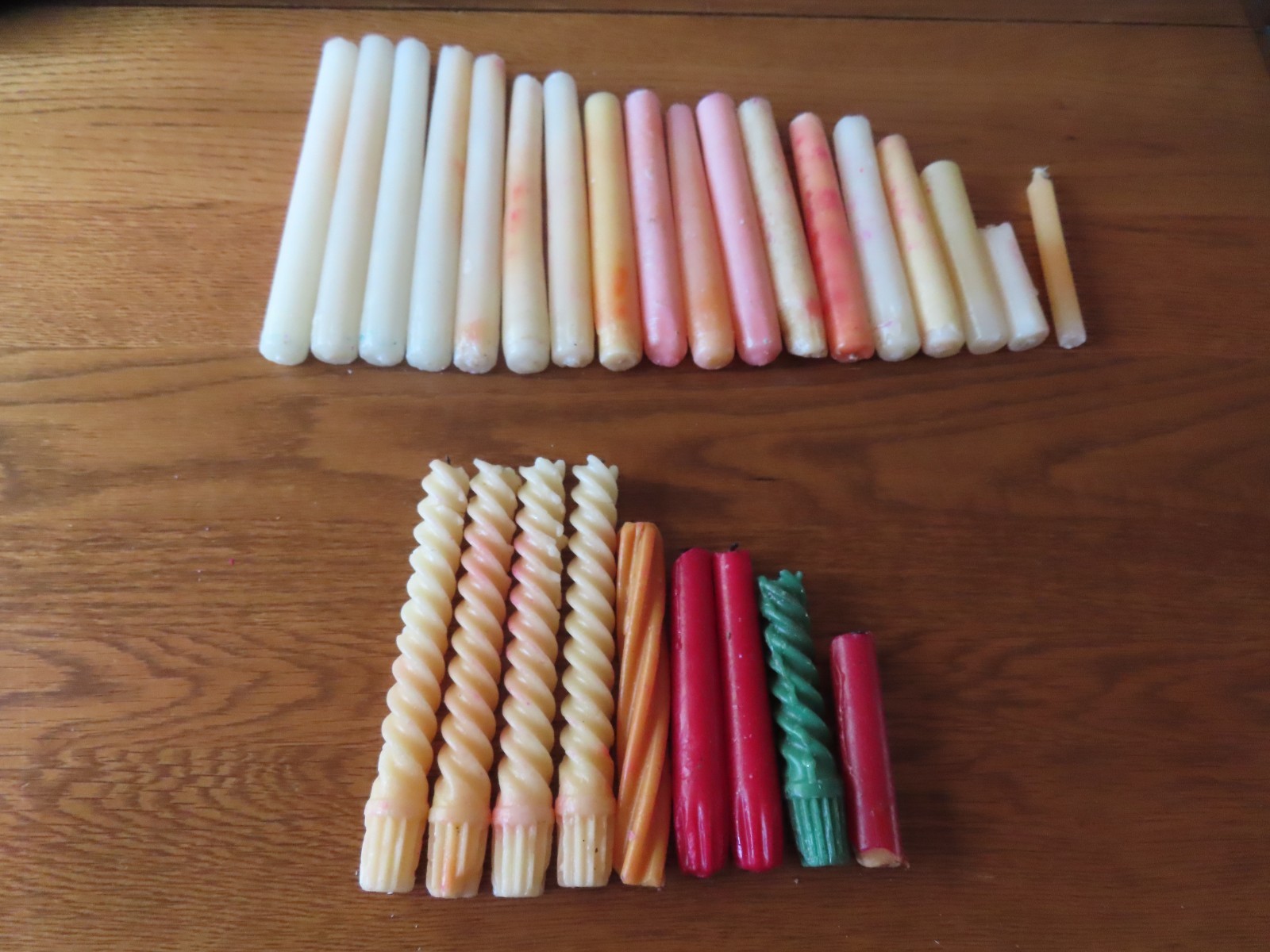 Lot of Assorted (27) Stick Candles Assorted Brands And Colors