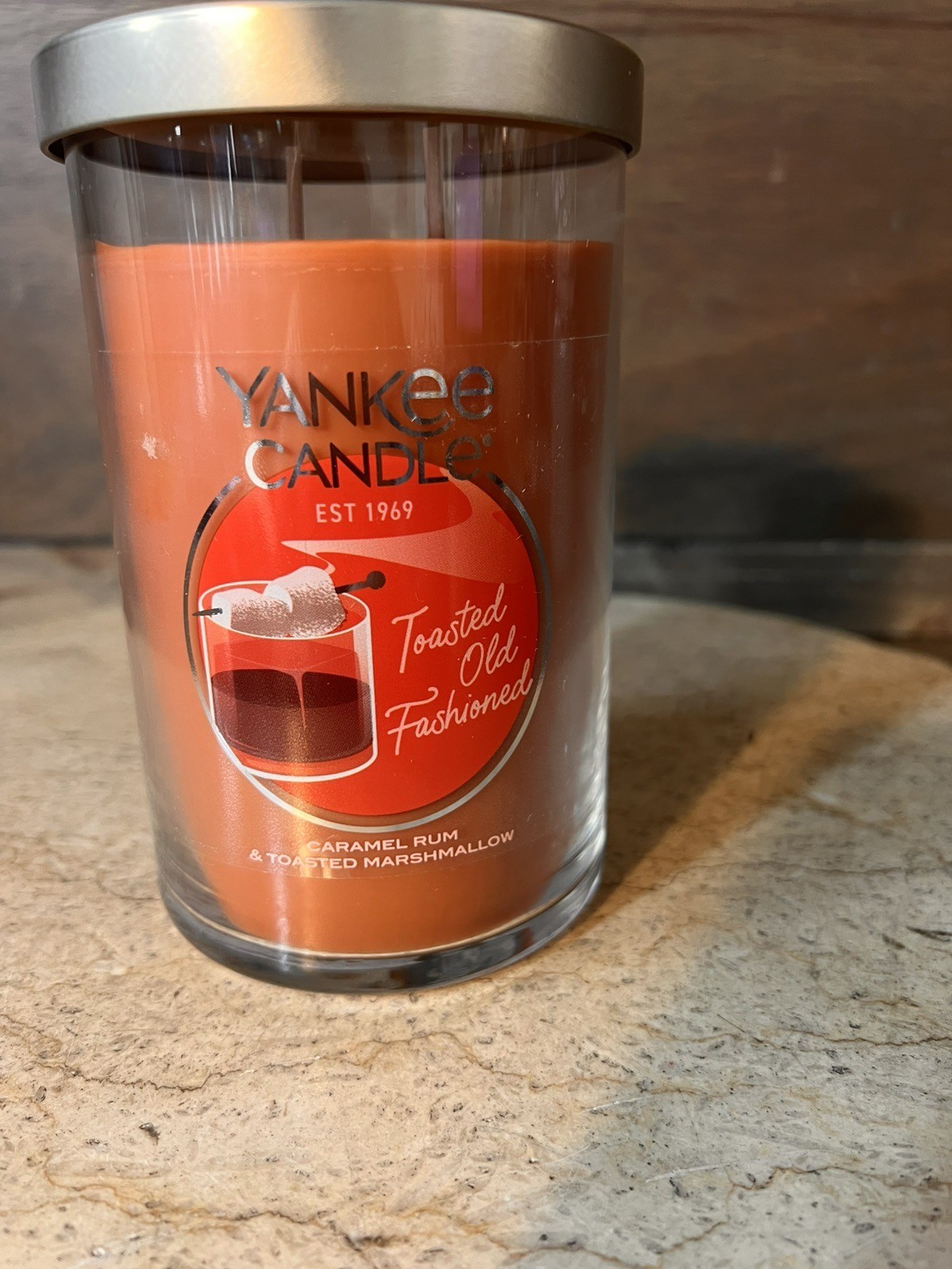 New! Yankee Candle Large Tumbler “Toasted Old Fashioned” 2 Wick 20oz