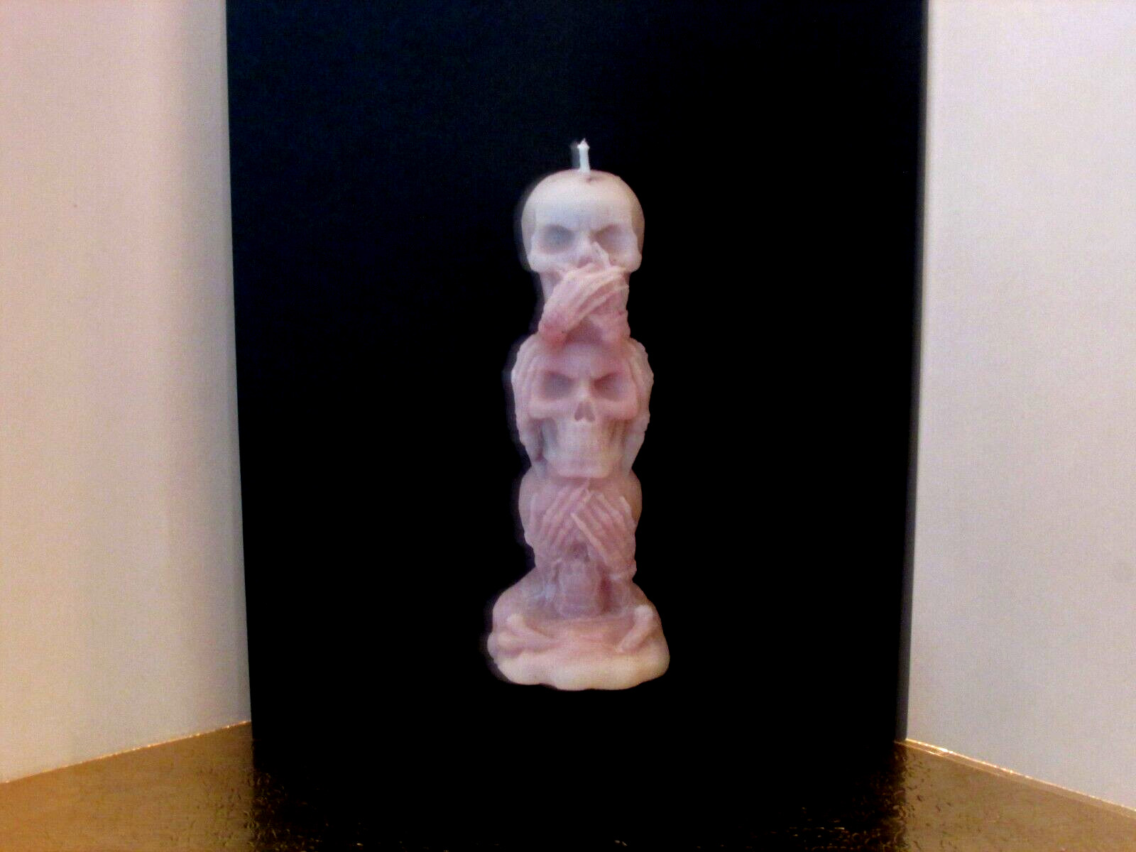 see no evil, hear no evil, speak no evil 5 1/2 in. tall CANDLE handmade (FOX)