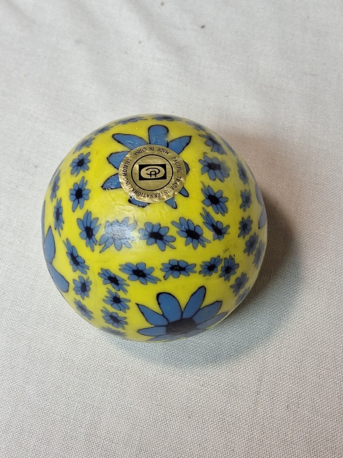 Vintage Millefiori Spherical Floral Candle 4in