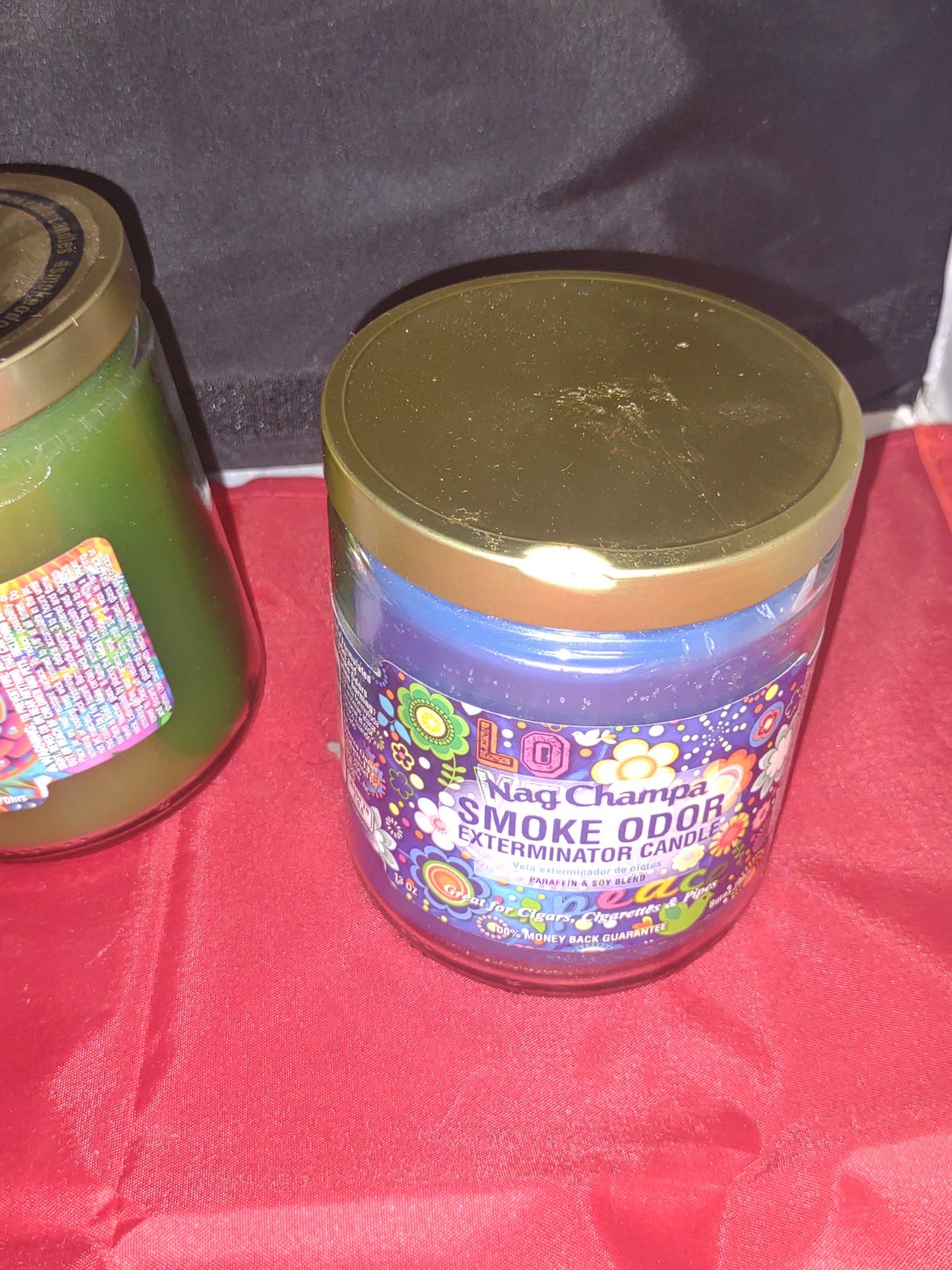 3x Jars Smoke Odor Exterminator Candle 13oz Set of Three Grape 420 & Nag Champa