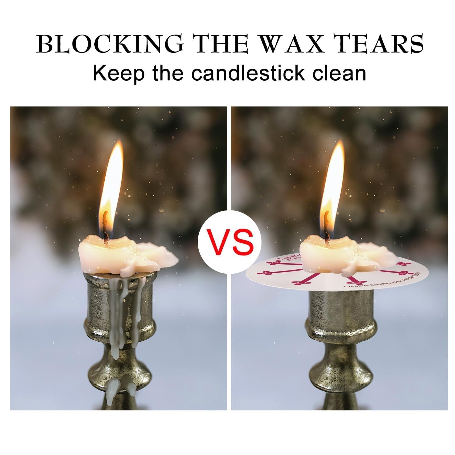 White Church Taper Candles Unscented Drip Protectors 5×1/2 Inch 100 PCS