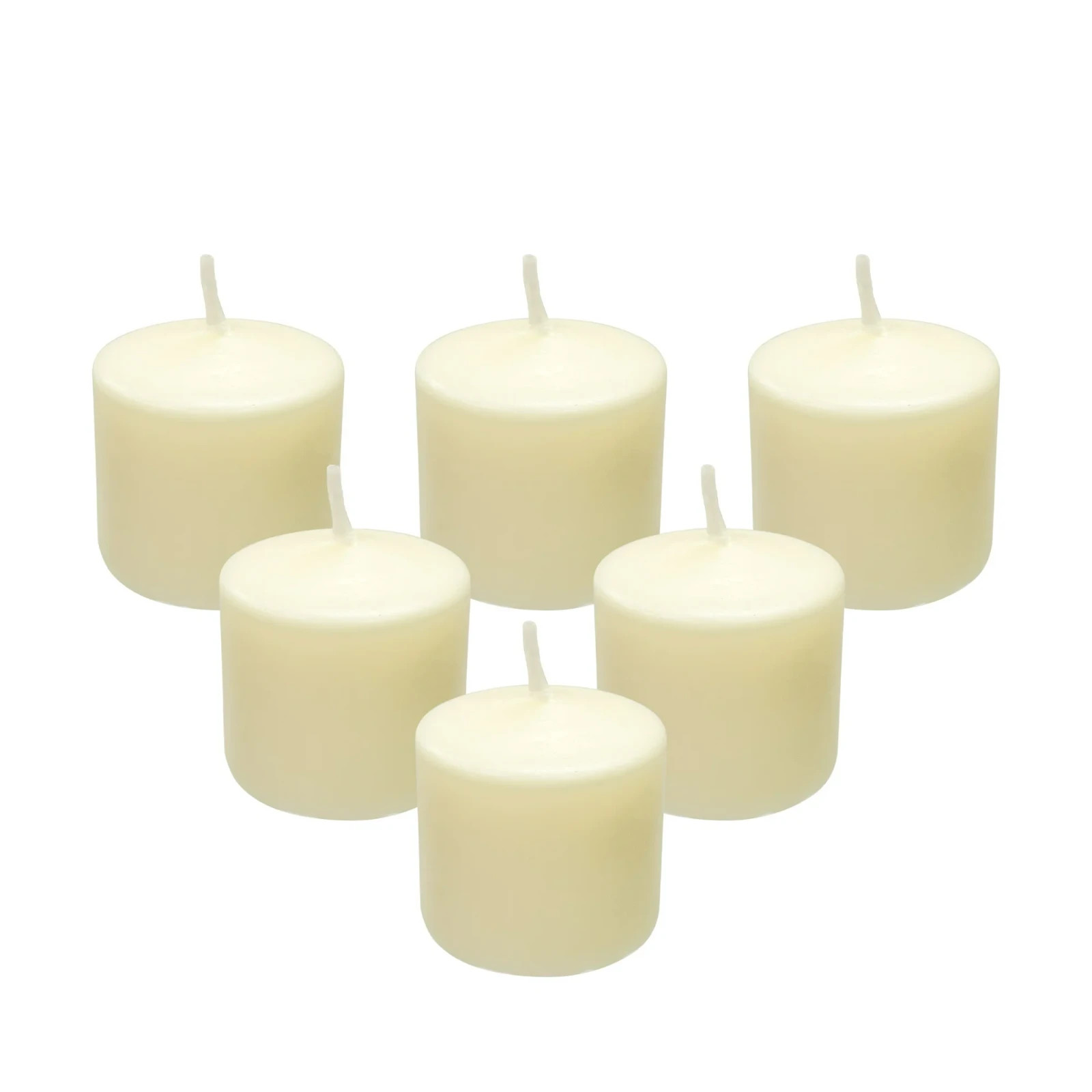 16 Pack Unscented Ivory Votive Candles Bulk for Wedding Church Decor