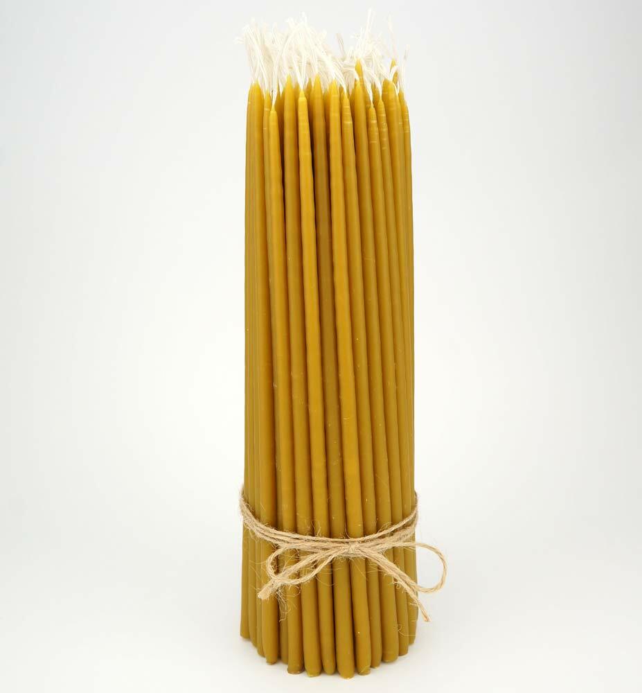 100% Pure Beeswax Taper Church Candles Orthodox Natural Honey Scent 200 pcs 11″