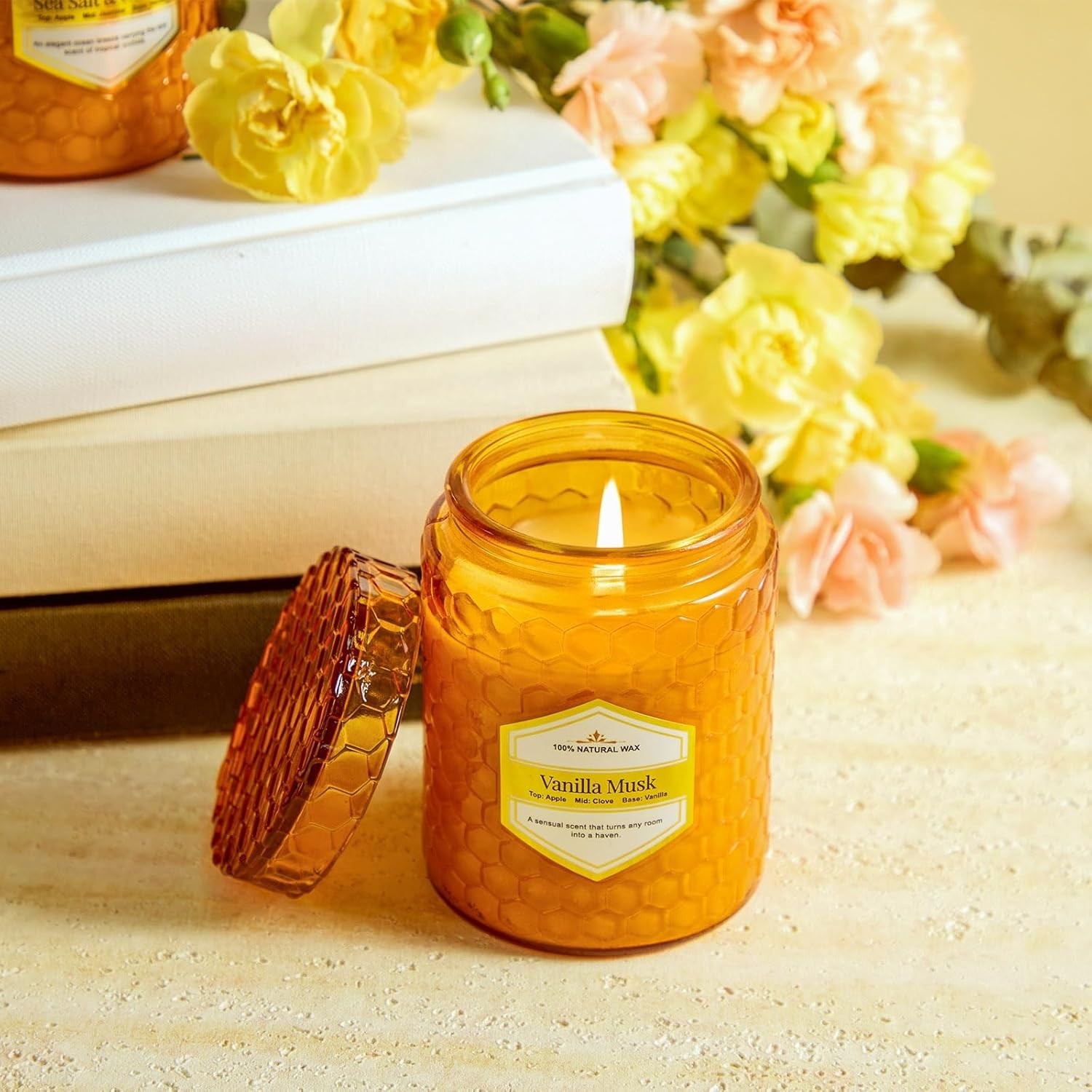 6 Pack Natural Soy Wax Jar Candles for Home, Scented Aromatherapy Gift Set fo…