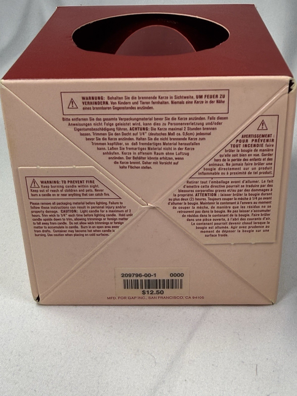 Gap Let It Glow Candle 7.5oz Holiday Scented Bougie Parfumee Vintage Rare NEW