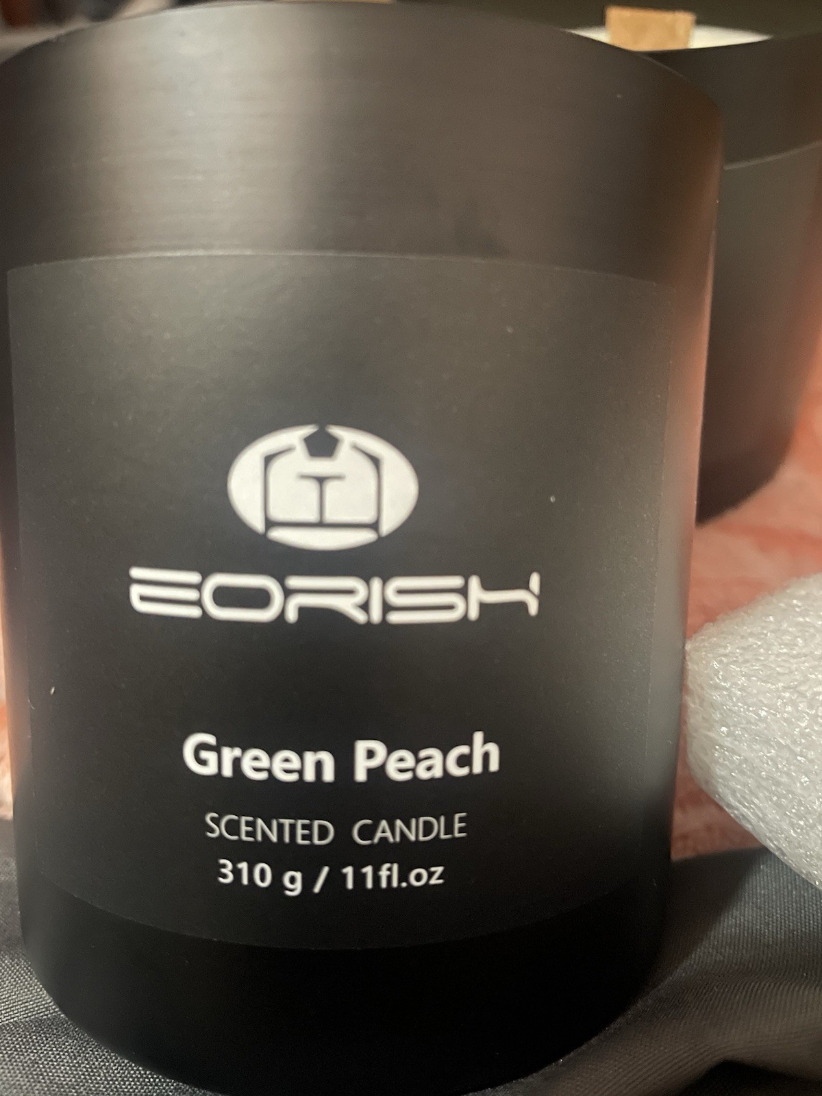 Yule Candles green peach this candle is highly scented and is like Yule Logs Bur