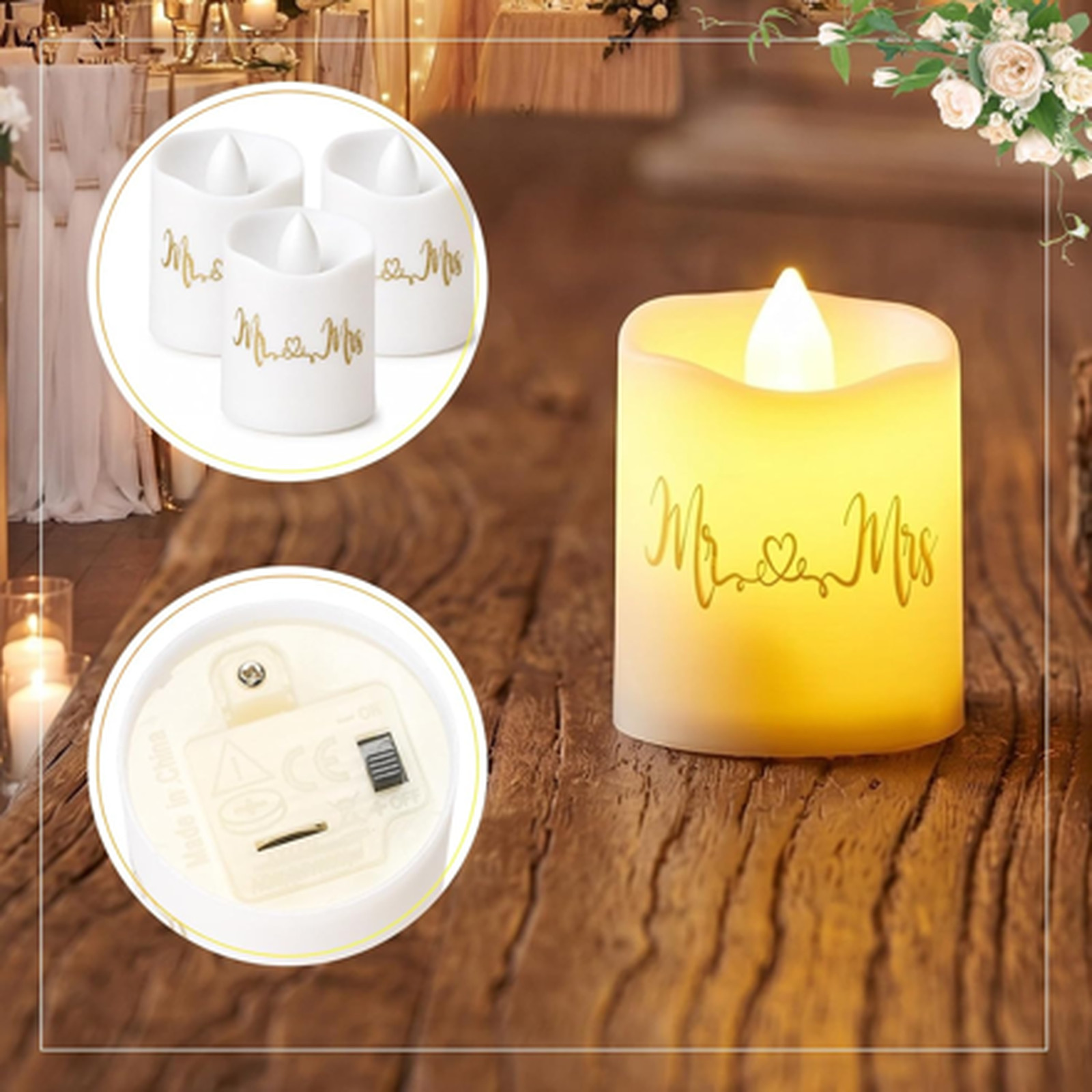 24 Pack Flickering LED Votive Candles Battery Operated Warm White | Flameless