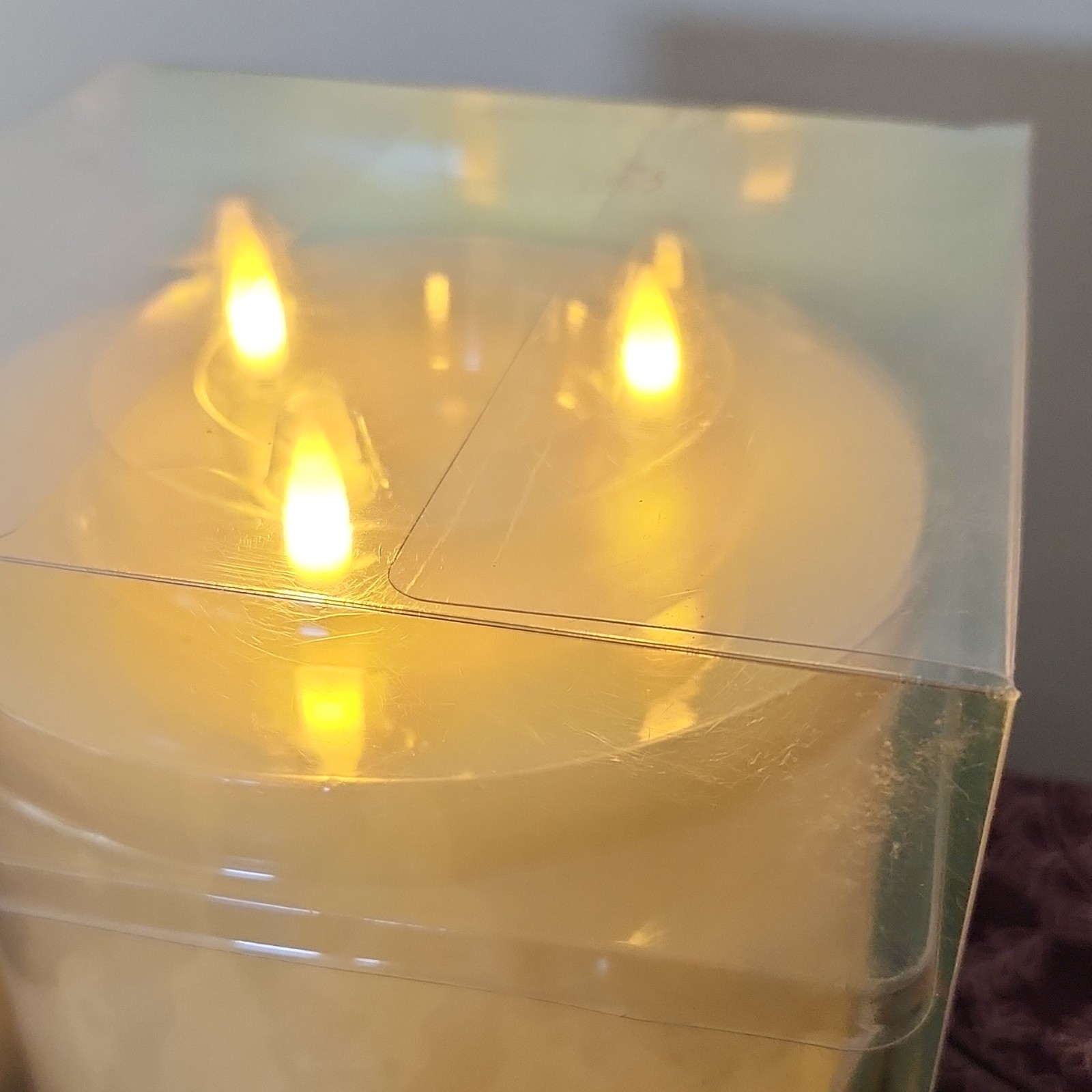 Martha Stewart Flameless 3-Wick LED Wax Pillar Candle Ivory 6in x 6in AA