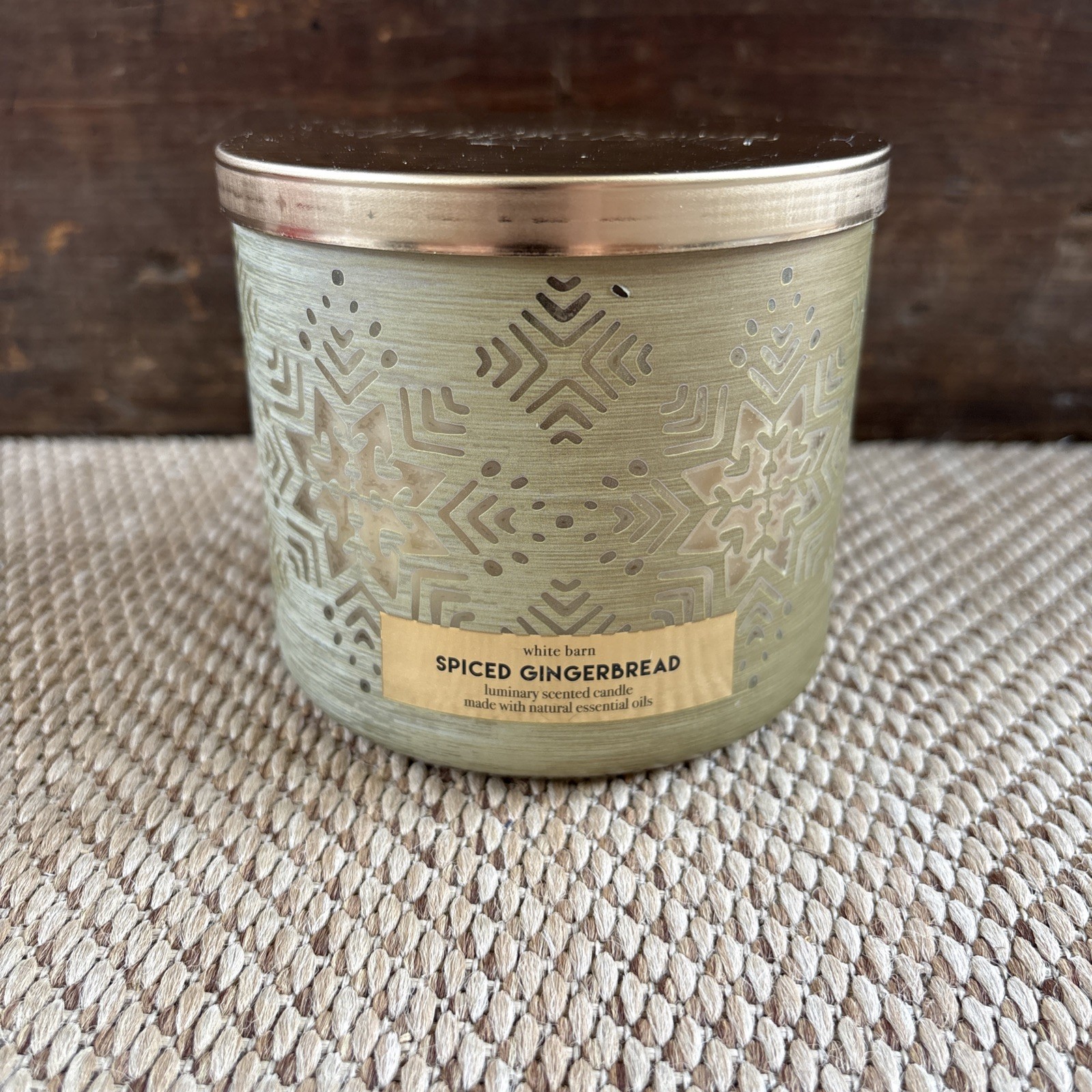 White Barn Spiced Gingerbread 3-Wick Scented Jar Candle Holiday 14.5 oz