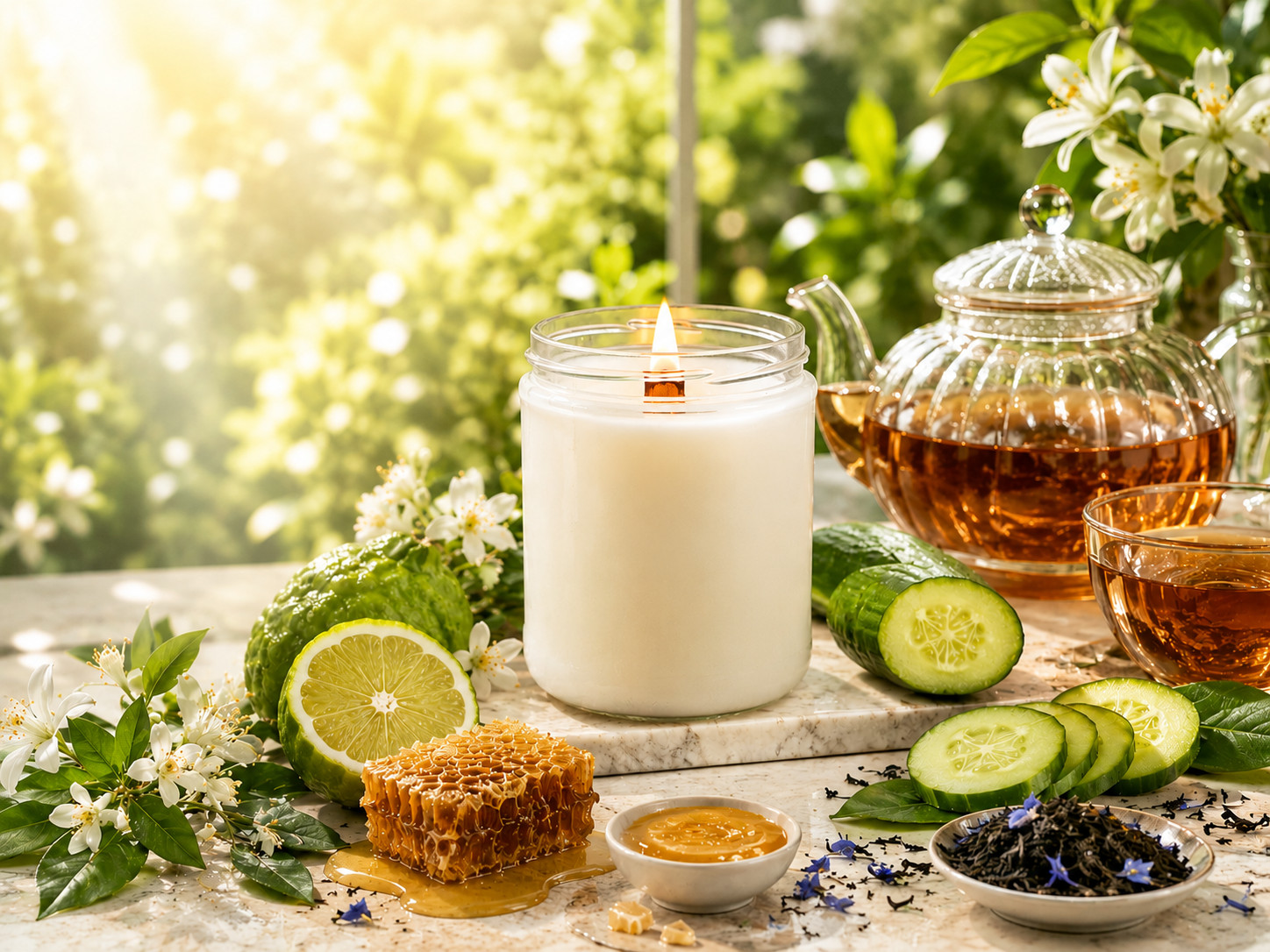 Wood Wick EARL GREY & CUCUMBER Jo Malone TYPE * Leah’s Lite Candle 16oz