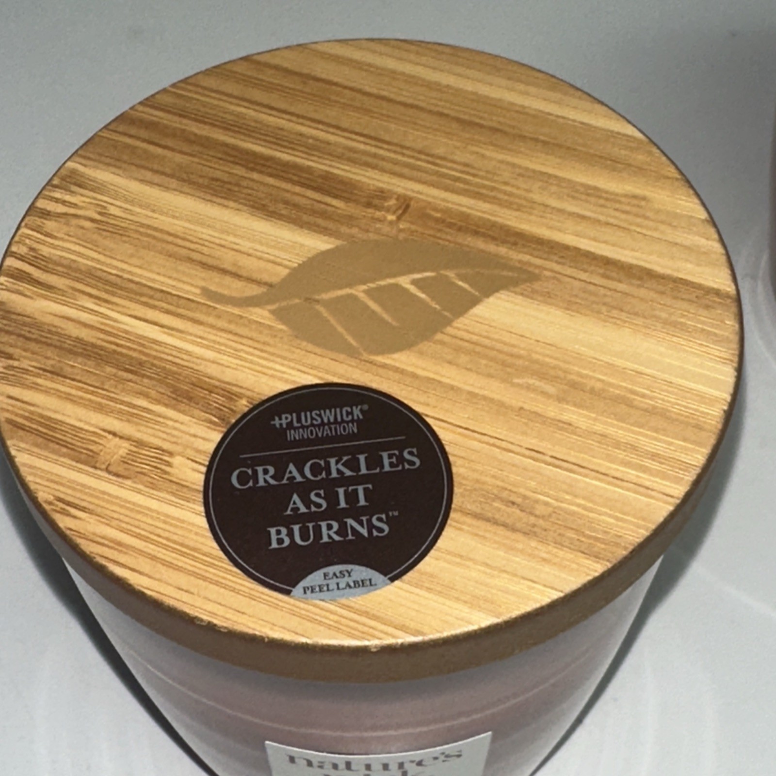 2 PACK–Nature’s Wick by WoodWick CINNAMON & APPLE Scented Candles 10oz Crackles