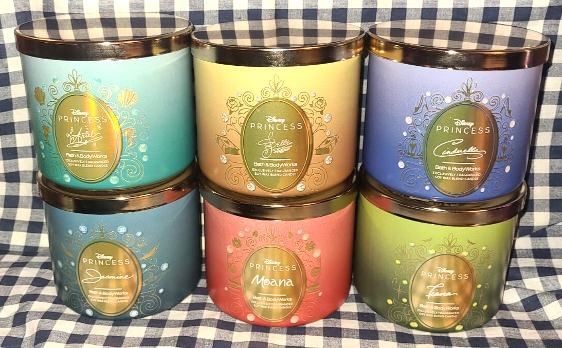20% SUNSHINE20 Disney Princess 6 Piece 3-Wick Candles 14.5 oz Bath & Body Works